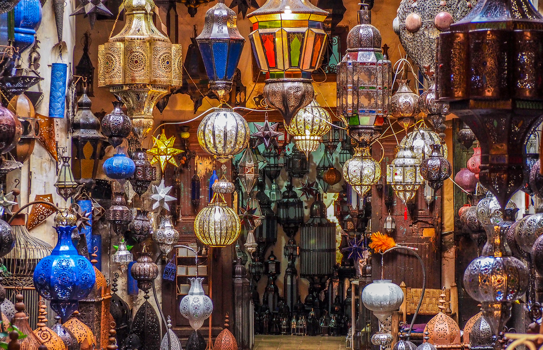 Lights in a souk in Marrakech (Image: doleesi/Shutterstock)