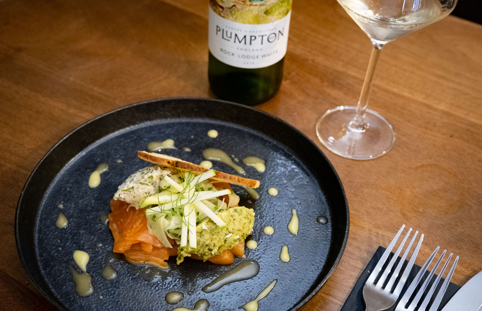 Gin-soaked salmon at Cru, Eastbourne (Image: Diana Jarvis)