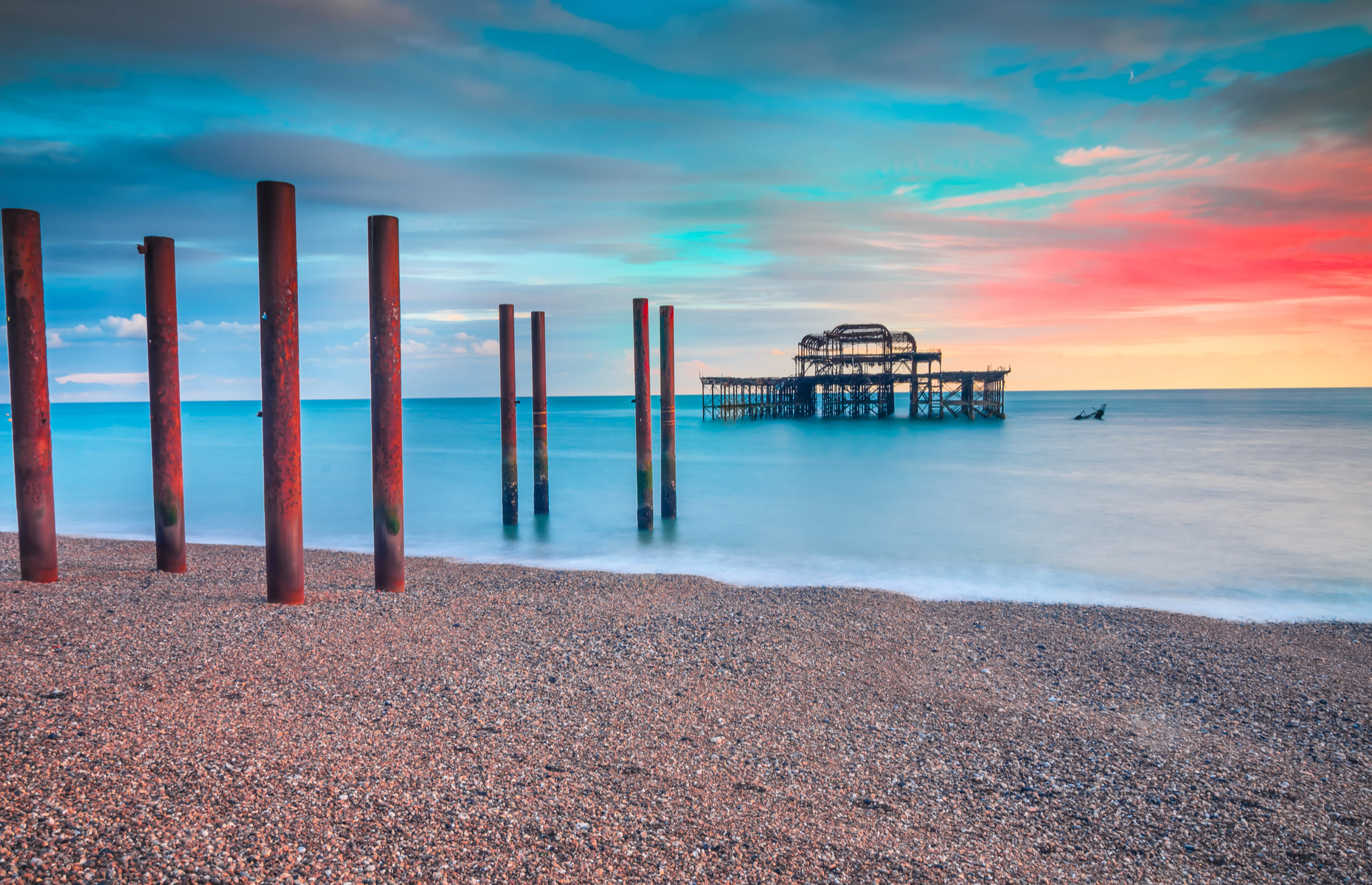 West Pier in Brighton from beach (Image: Steve Buckley/Shutterstock)