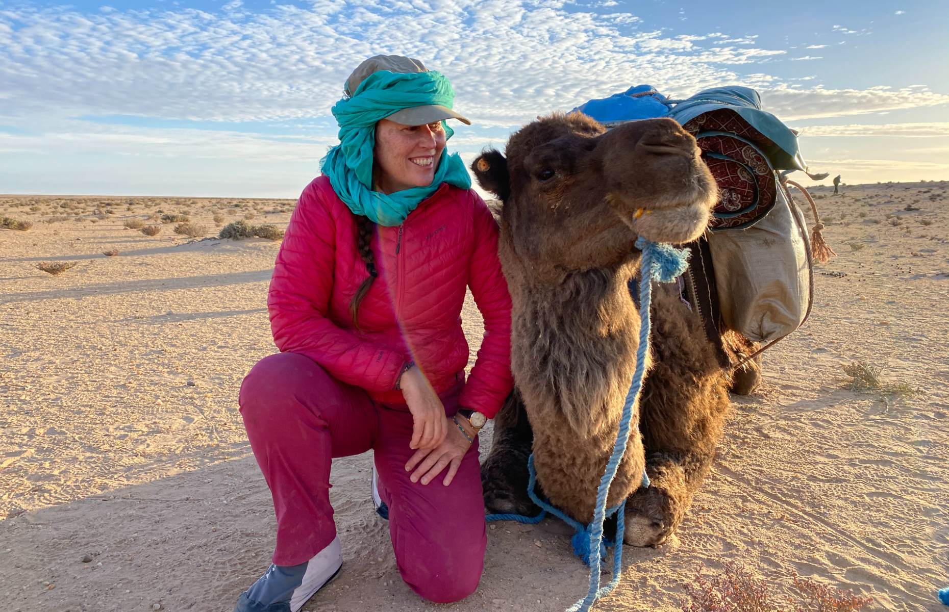 Alice Morrison with a camel (Image courtesy Alice Morrison)