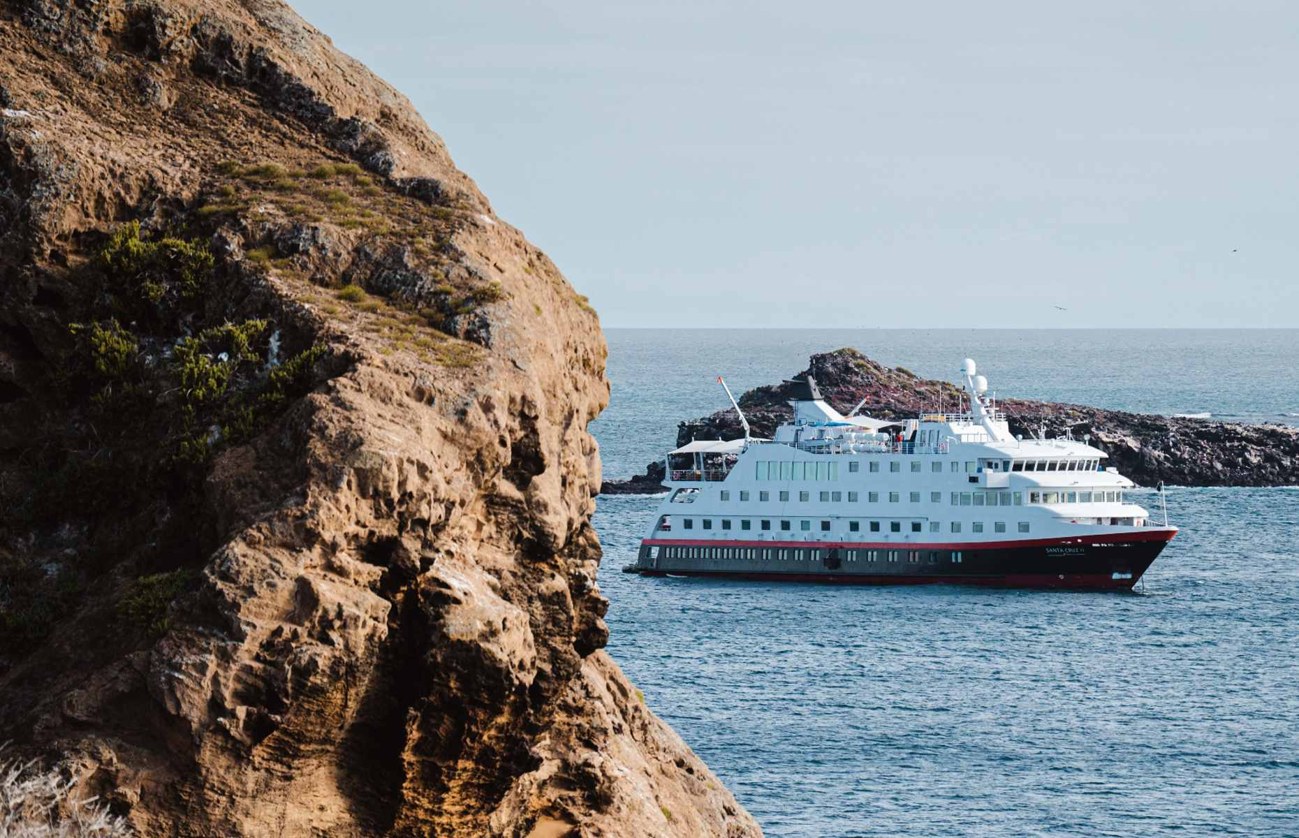 Hurtigruten's MS Santa-Cruz 11 expedition ship in the Galapagos Islands