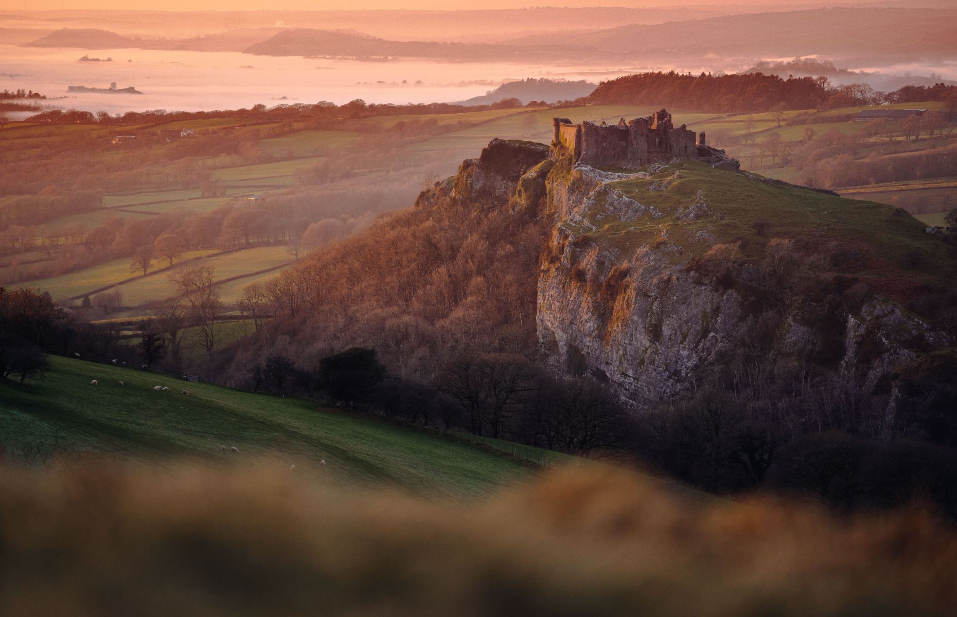 Carreg Cennen Castle near Llandeilo, Wales (image: Discover Carmarthenshire)
