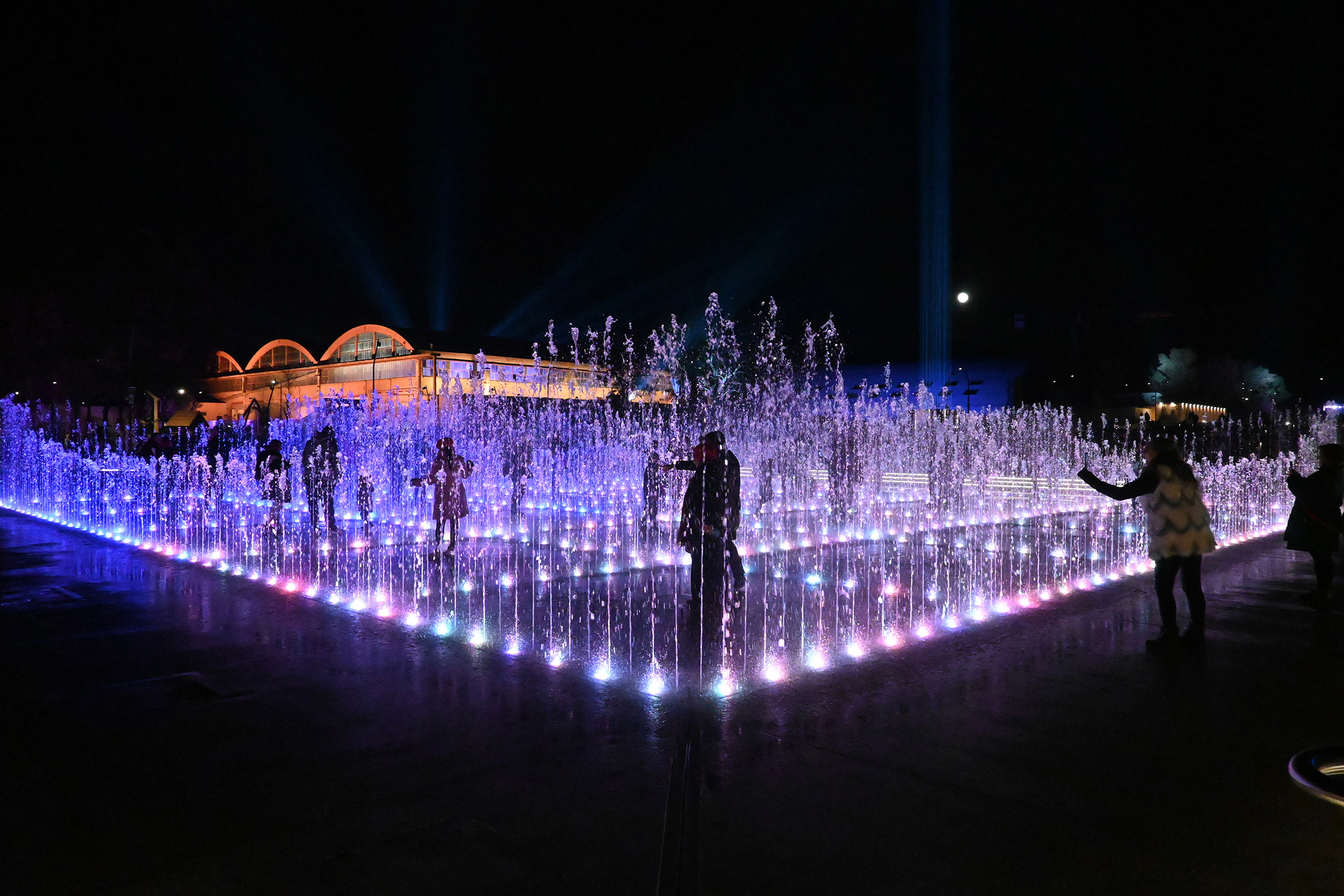 The fountains at the Experience Park, Ellinikon, Athens