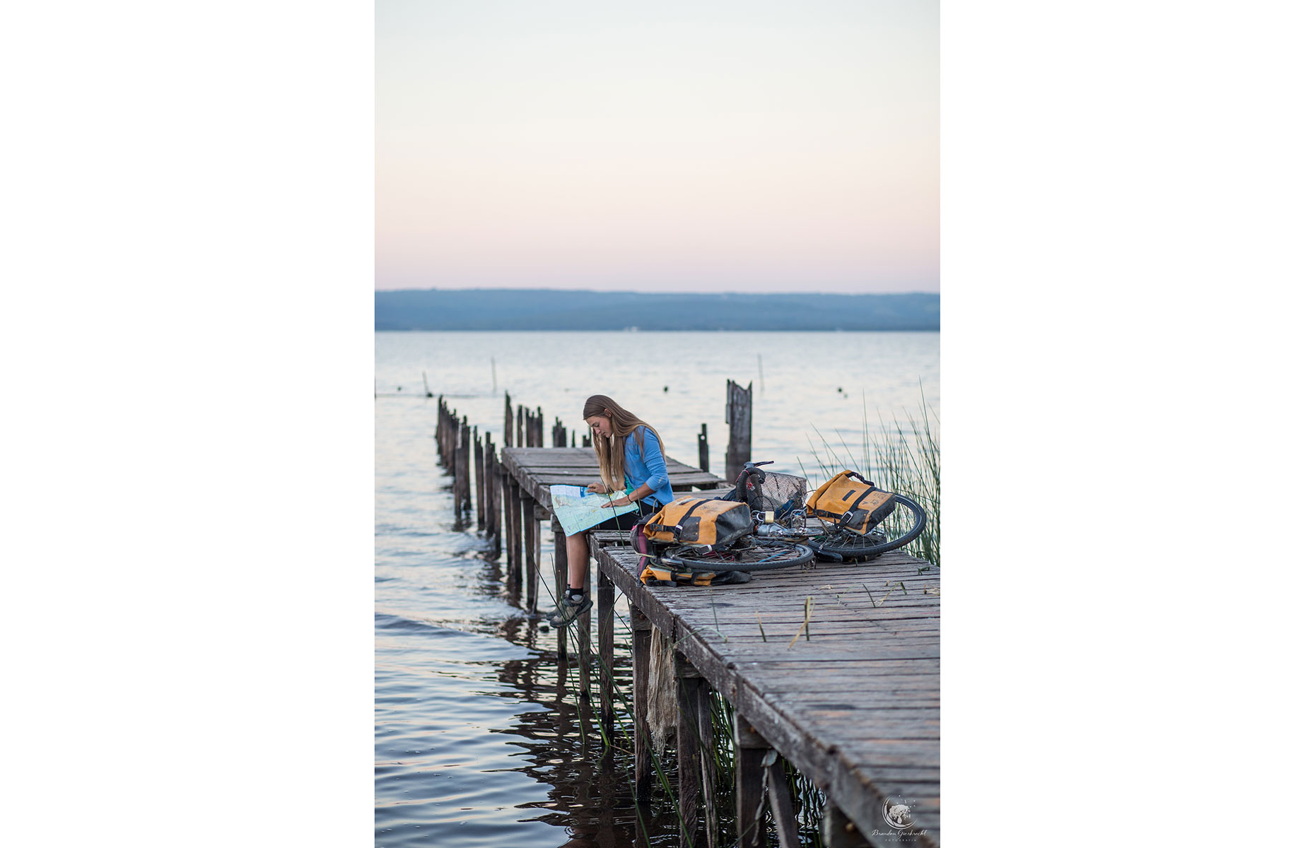 Laura Bingham cycling through South America (Image: Copyright Brandon Giesbrecht)