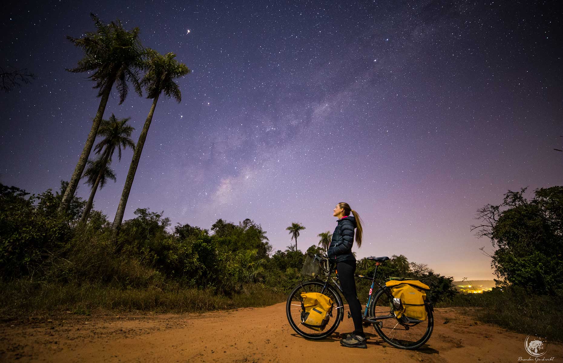 Laura Bingham cycling through South America (Image: Copyright Brandon Giesbrecht