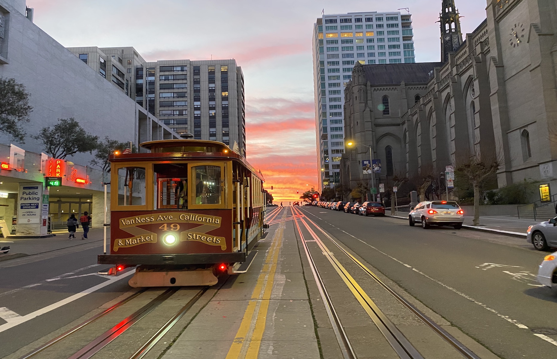 Tram in the evening San Francisco (Image: Tamara Hinson)