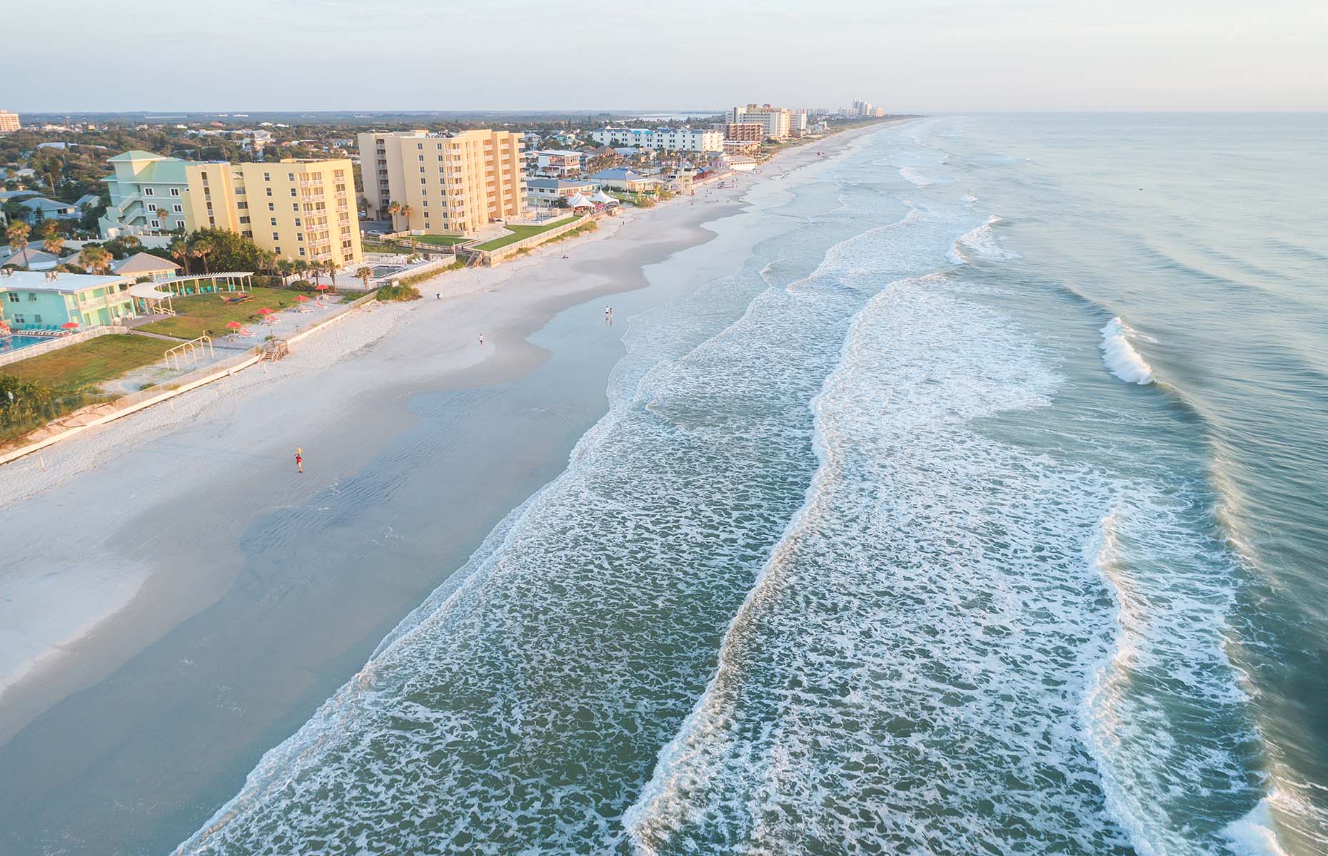 New Smyrna Beach from above (Image: Sky Cinema/Shutterstock)