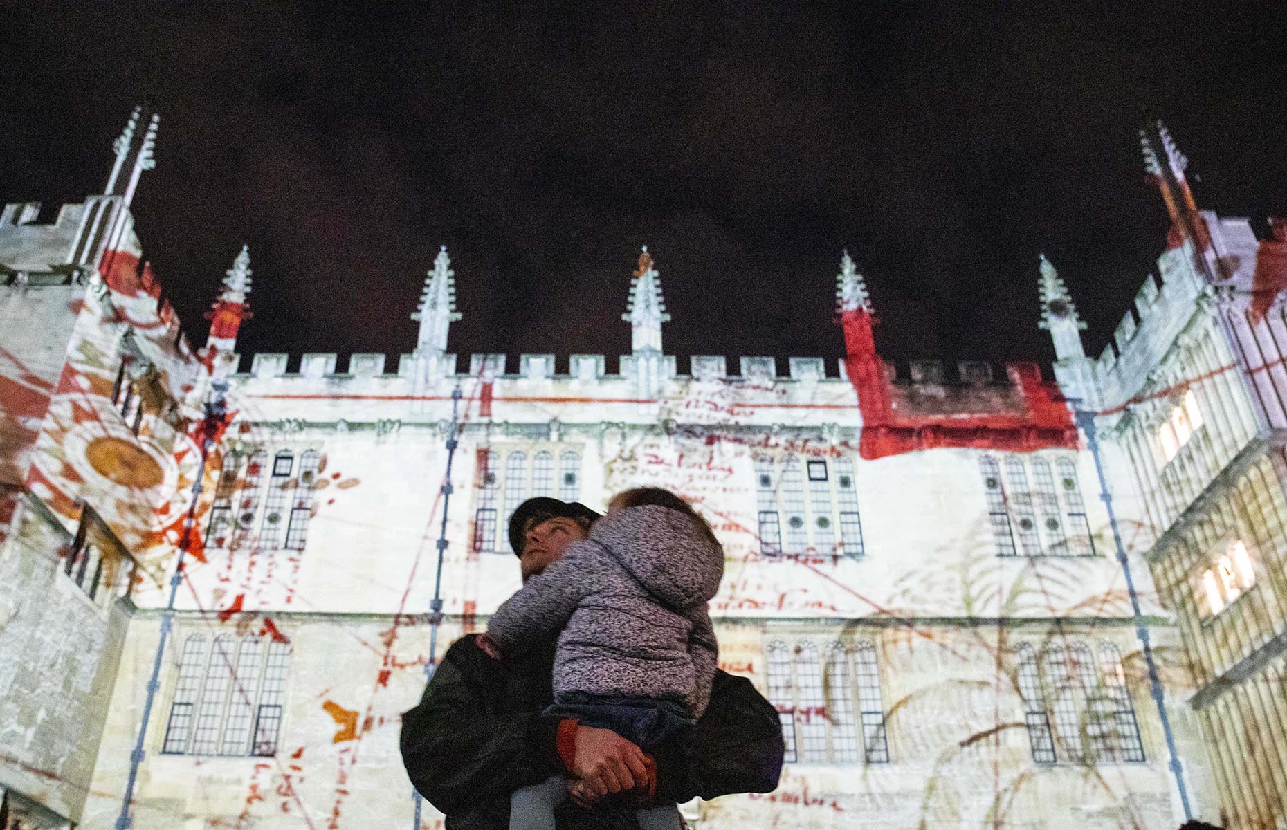 Illuminations on the Bodleian Library in Oxford (Courtesy of Luxmuralis)