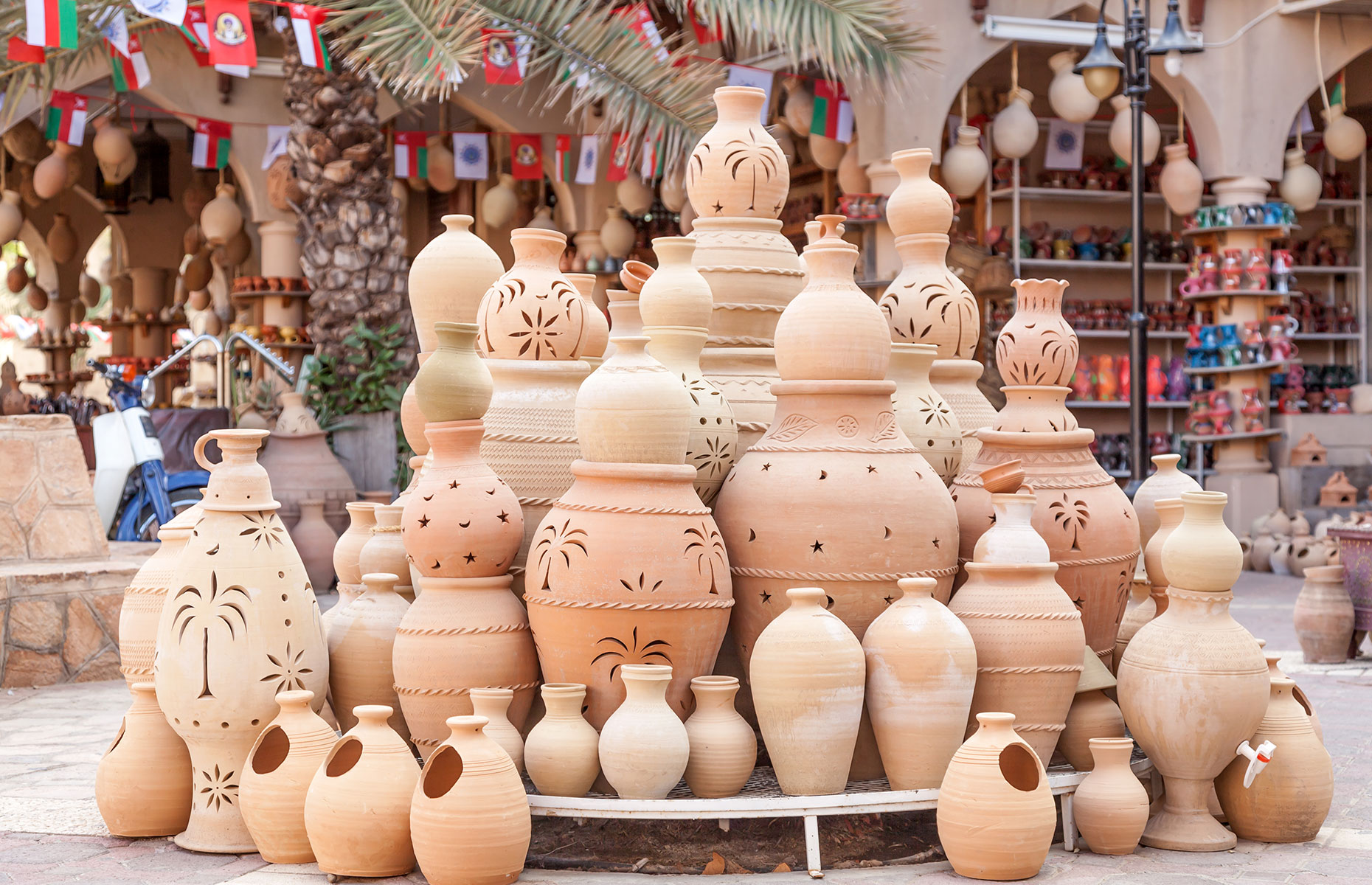 Terracota pots at Nizwa souq (Image: Shutterstock/Philip Lange)
