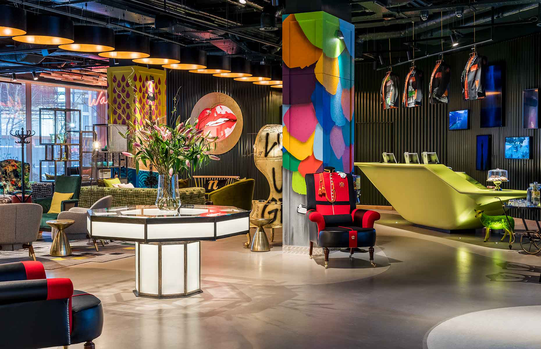 Nhow London hotel lobby. (Image: Courtesy of Nhow London)