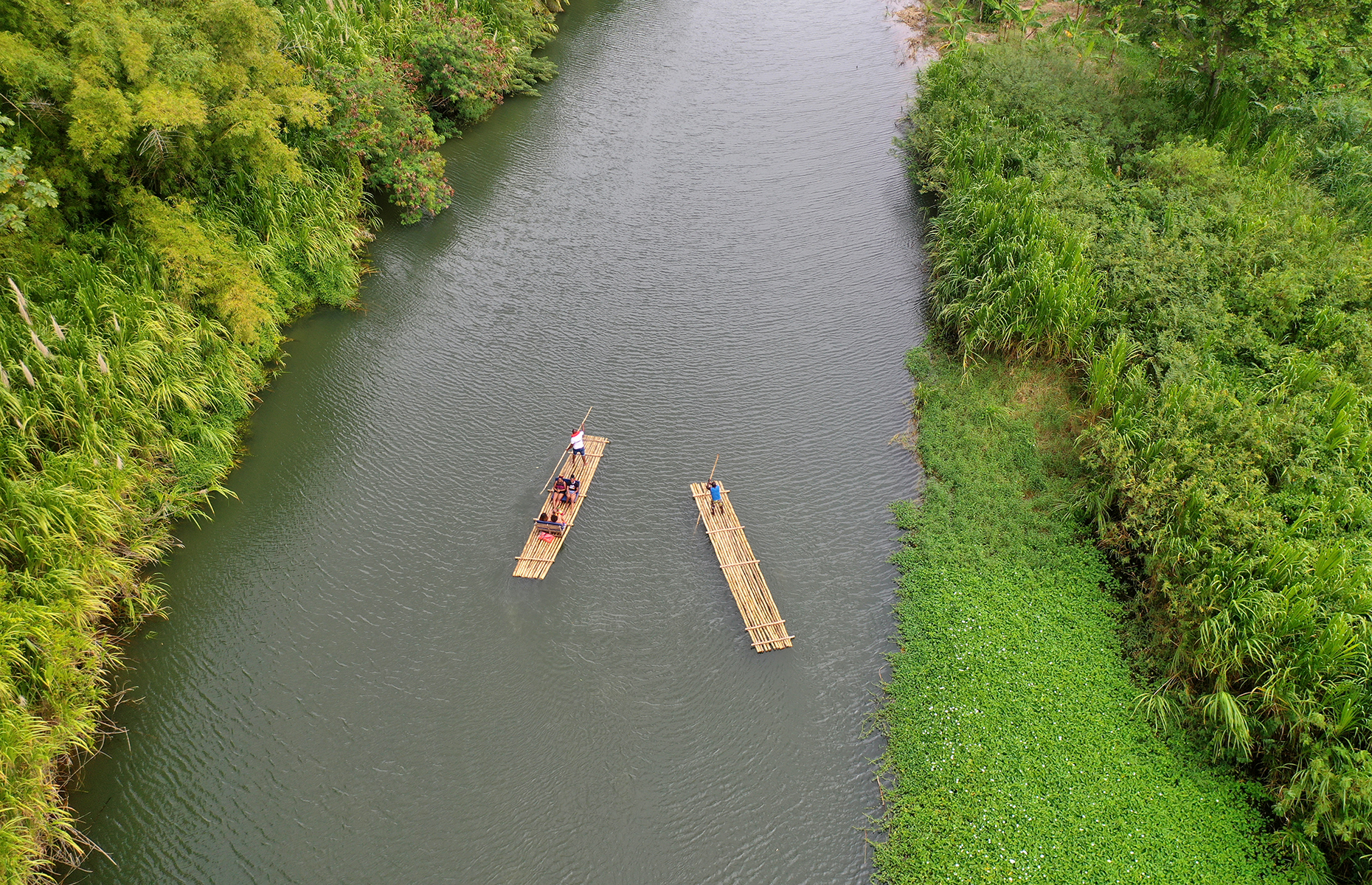 Bamboo rafting, St Lucia. (Image: St Lucia Tourism Authority)