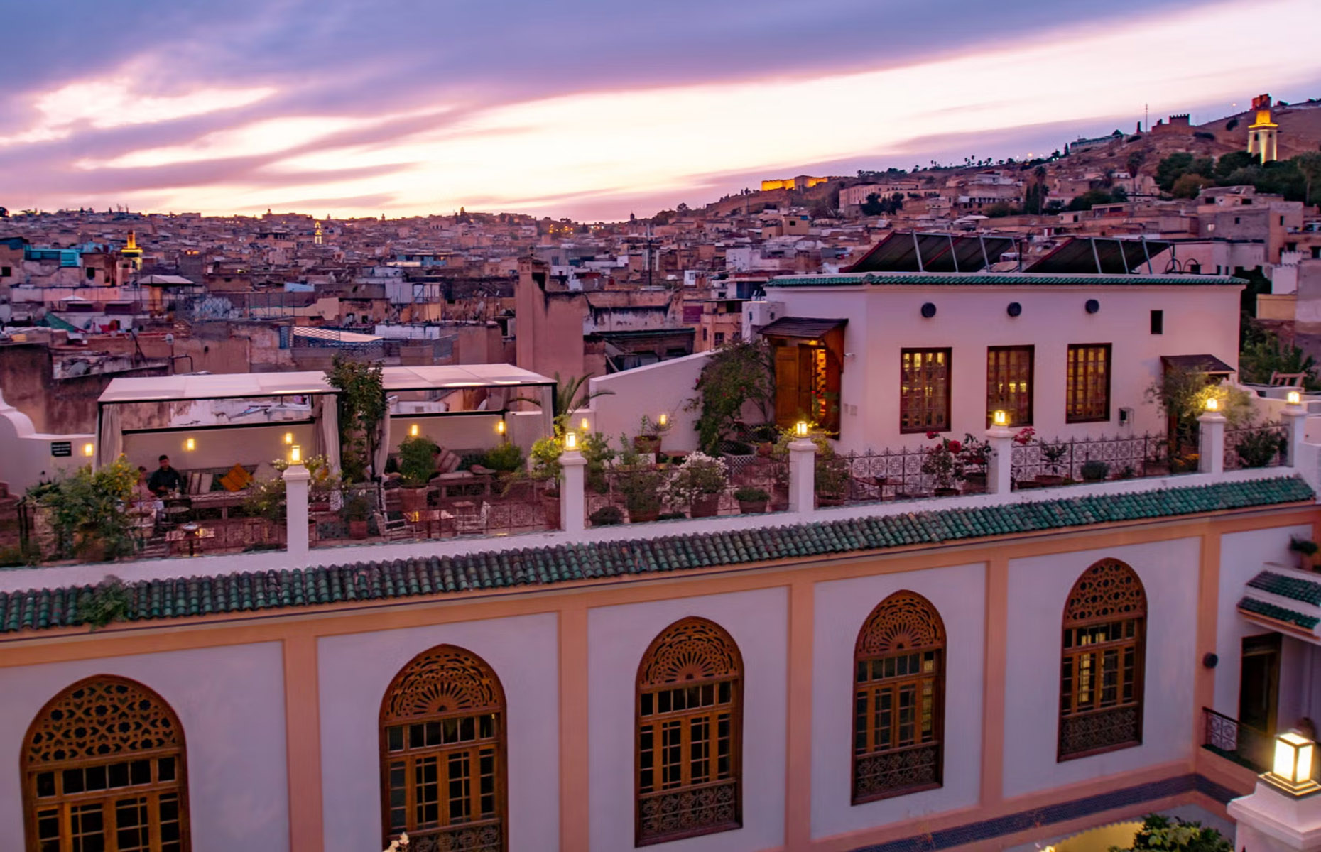 Sunset over Palais Amani