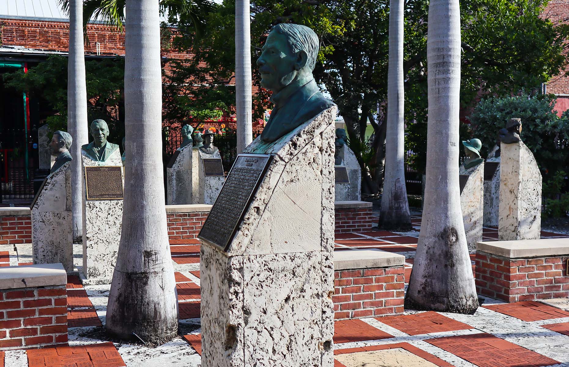 Bronze busts at Mallory Square (Image: Sherry V Smith/Shutterstock)