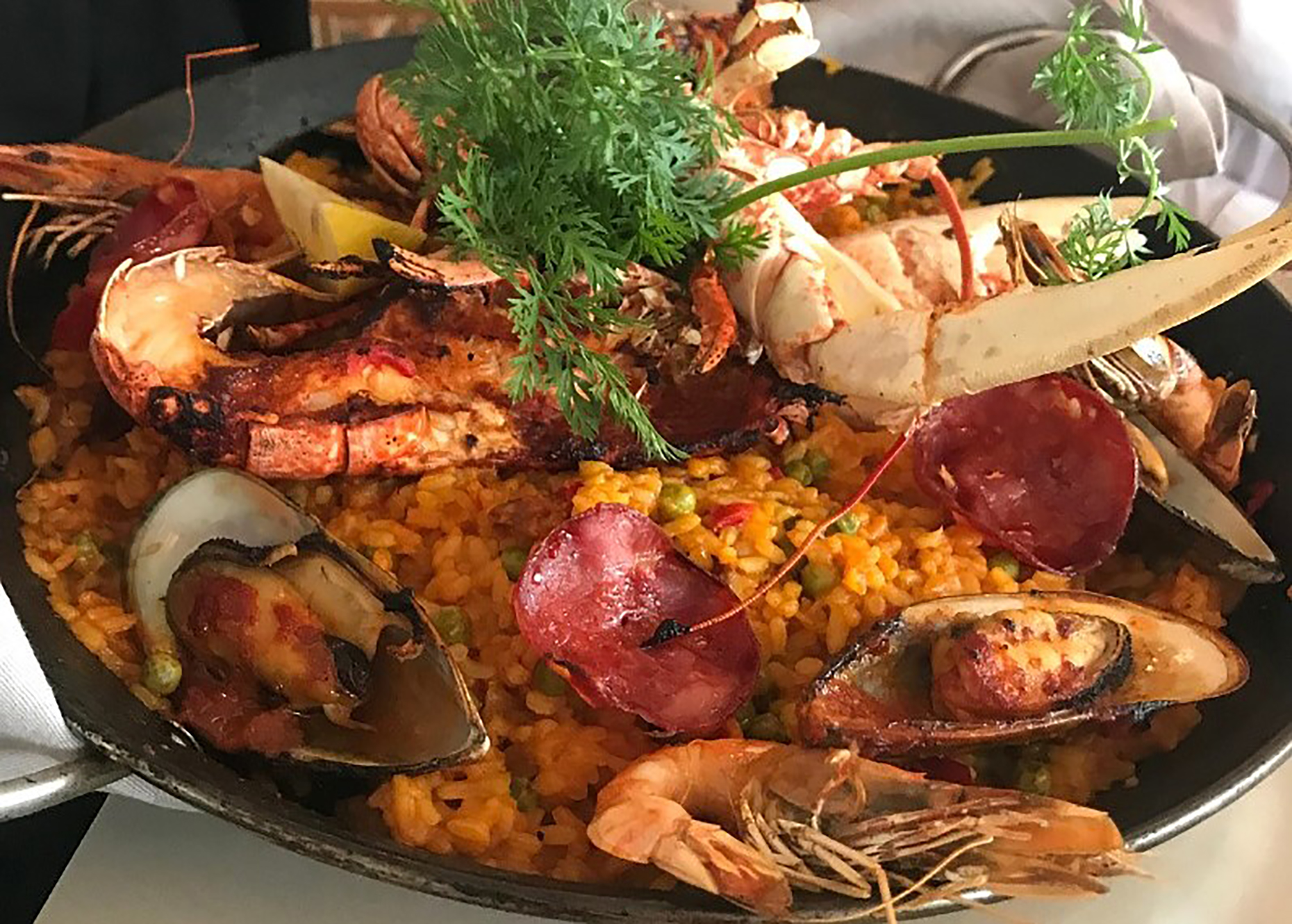 Lobster paella