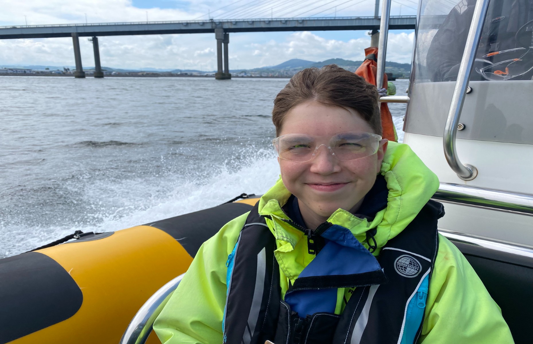 Kyle on the boat (Image: Robin McKelvie)