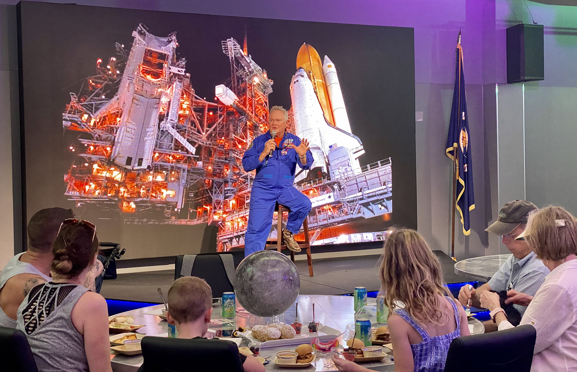 Chat with an Astronaut, Kennedy Space Center, Florida. (Image: Courtesy of Florida's Space Coast Office of Tourism)