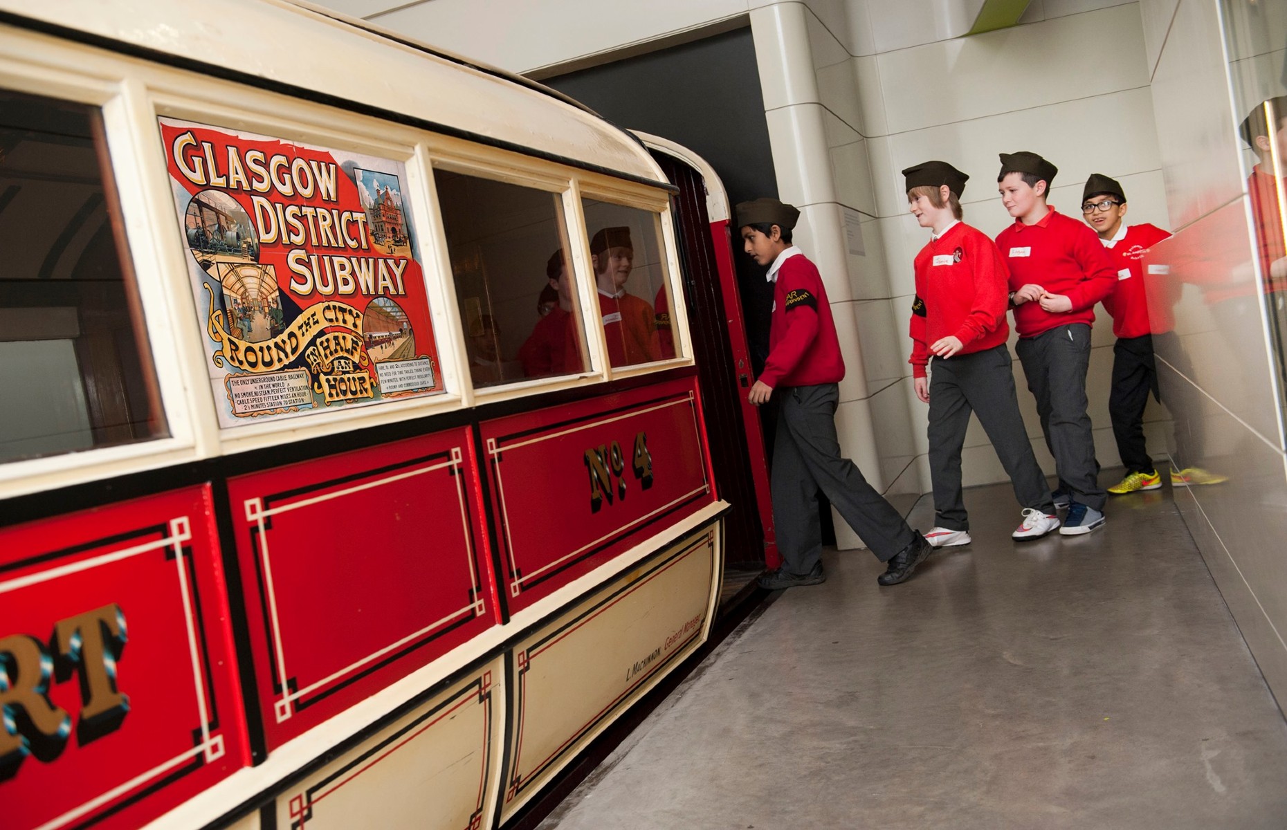 Old subway cars at the Riverside Museum of Transport (Image: Riverside Museum/Facebook)