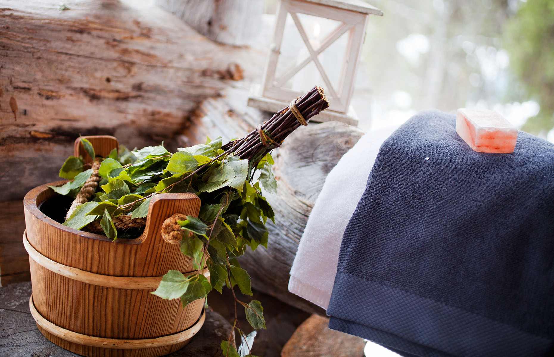 Birch branches known as vihta used for massaging the body (Image: Kati Finell/Shutterstock)