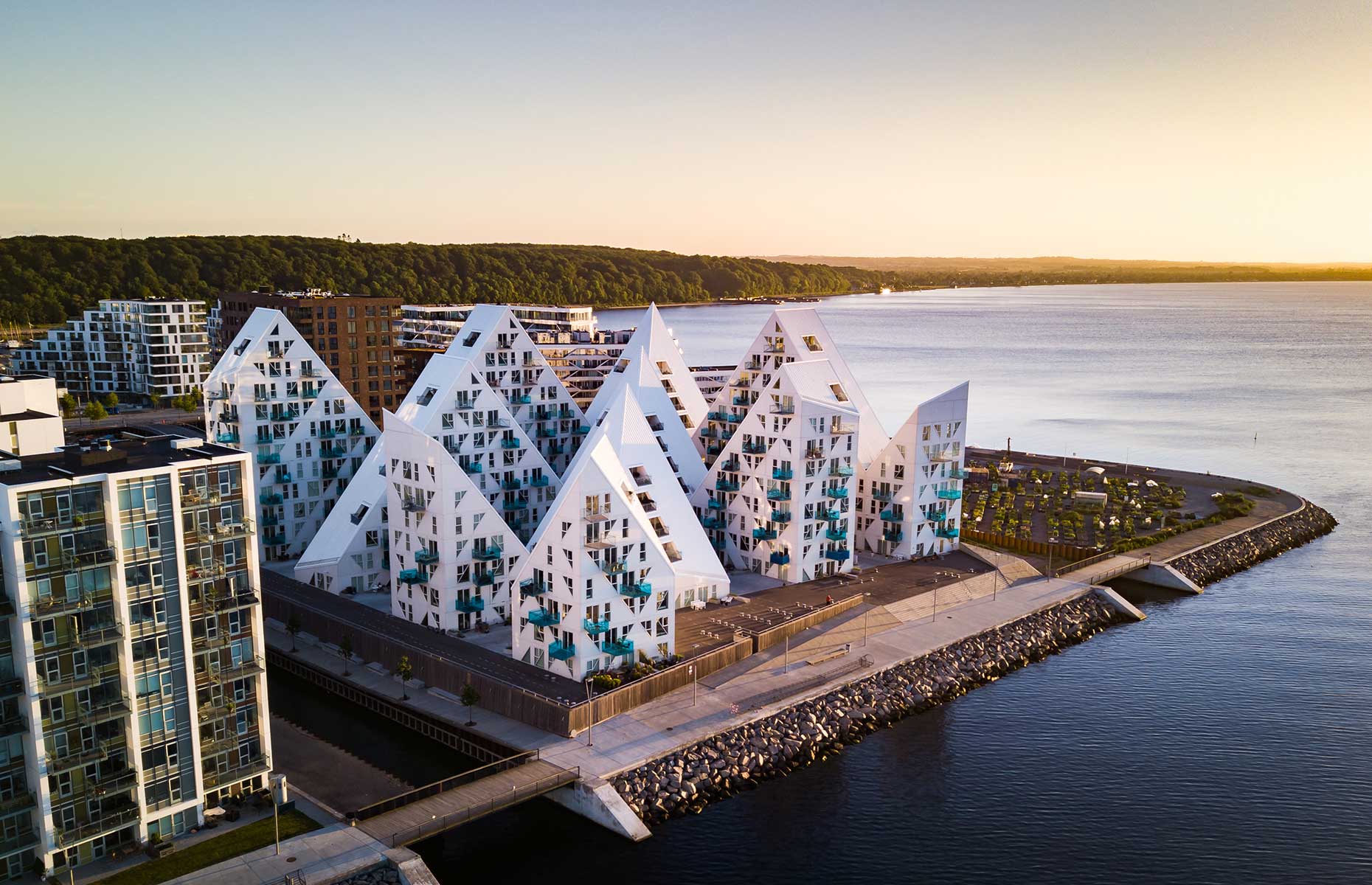 Isbjerget, meaning iceberg, is one of the latest housing developments in Aarhus and an architectural icon