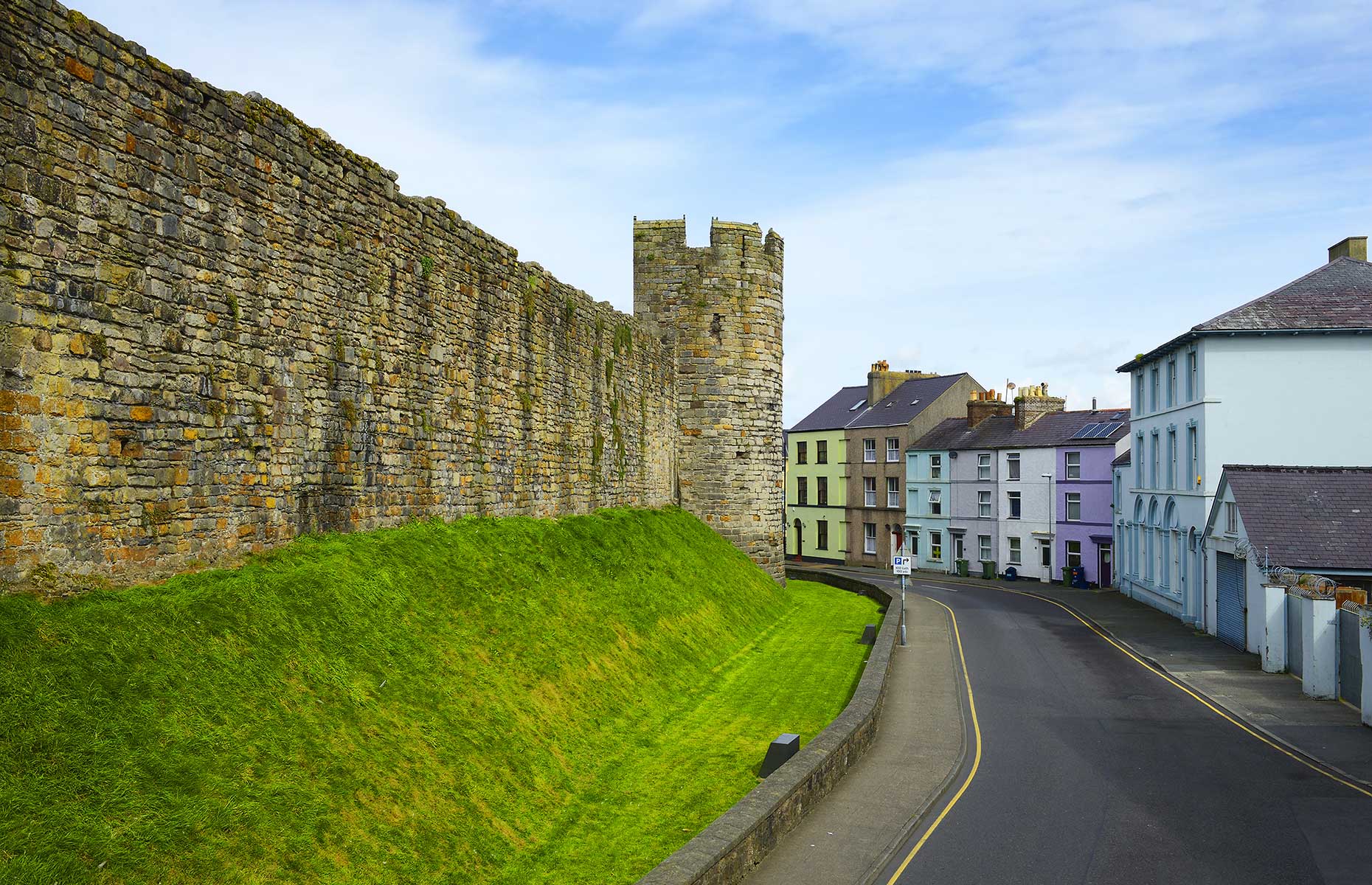 Caernarfon walls, in the north Wales town