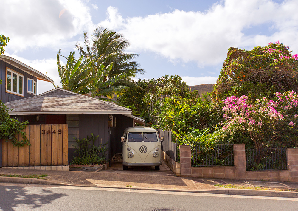 Campervan in driveway