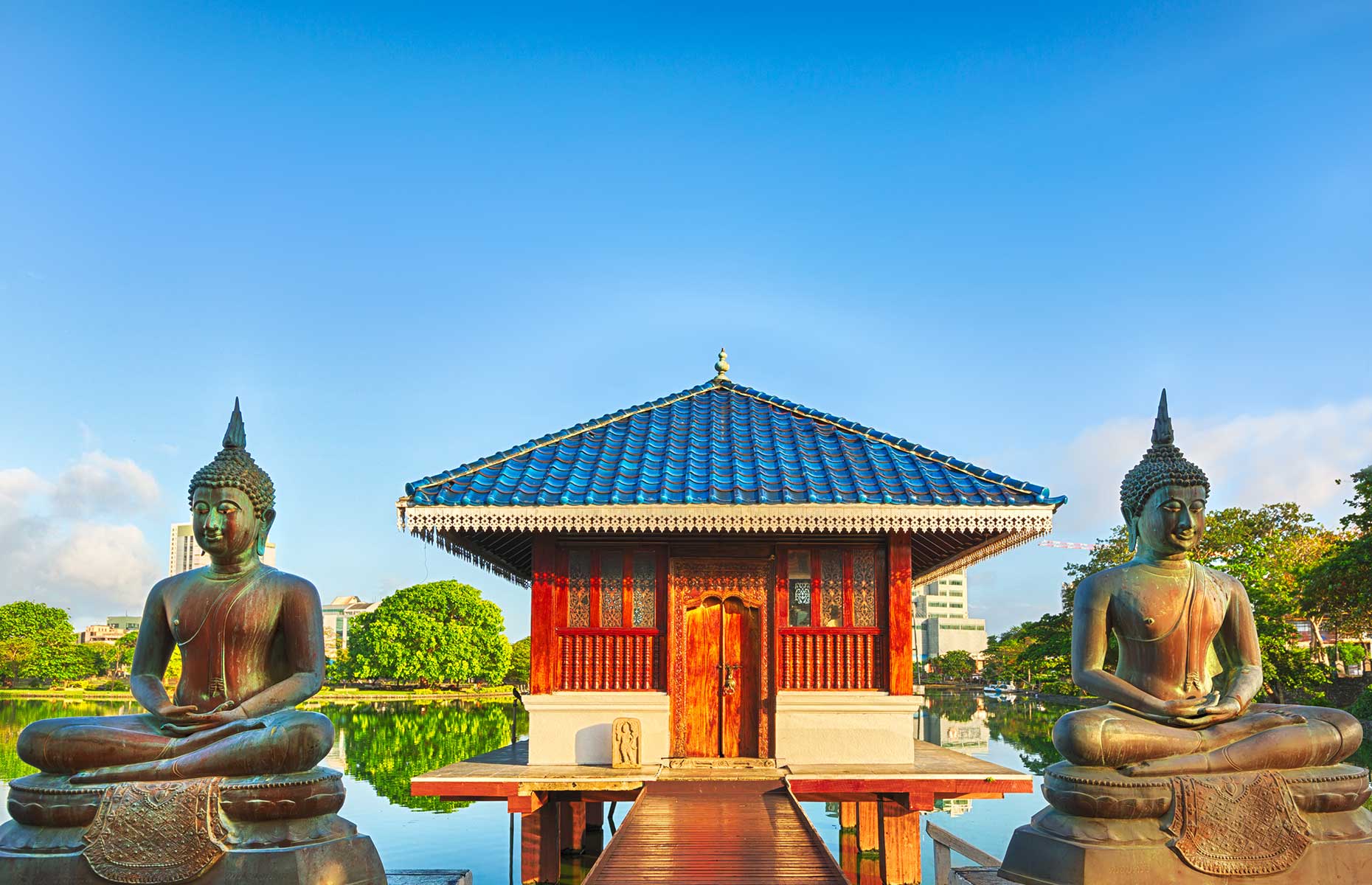 Seema Malaka temple is part of the Gangaramaya Buddist complex