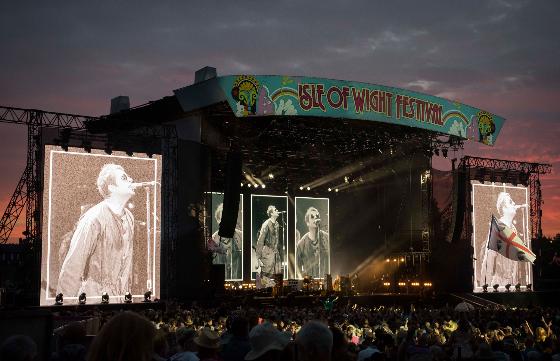 Sunset at the Isle of Wight festival, 2018