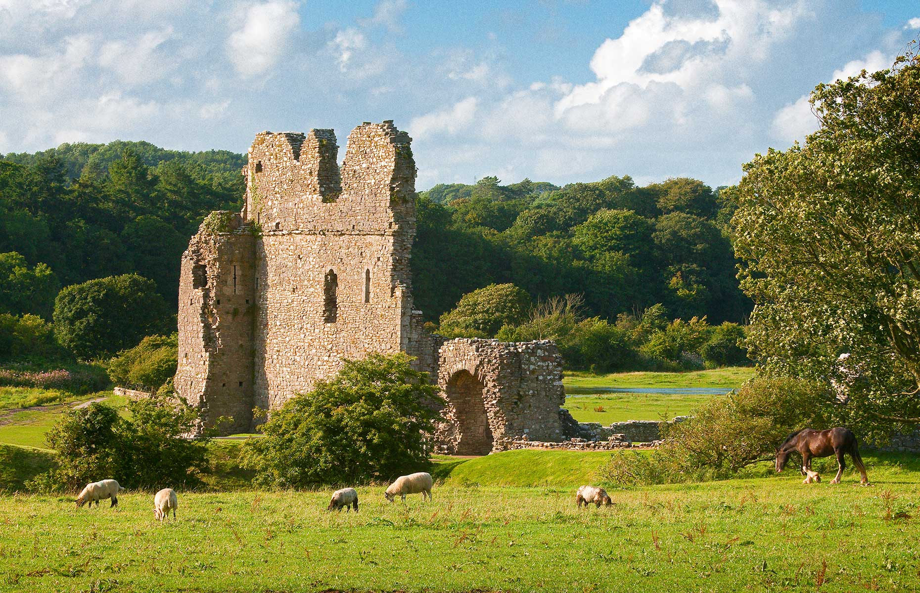 Ogmore Castle, Vale of Glamorgan, Wales Coast Path