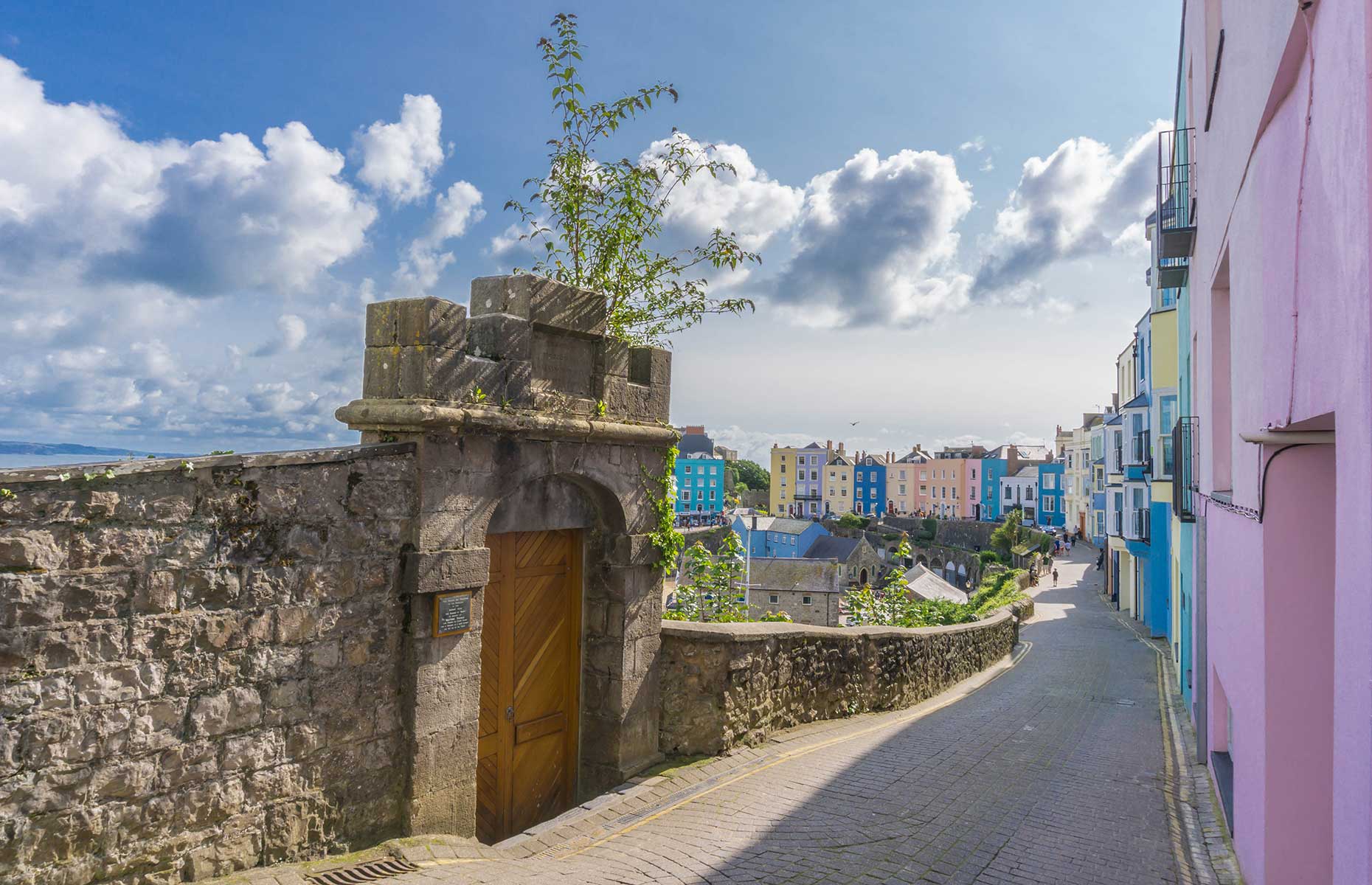 Village on Tenby, on the Wales Coast Path