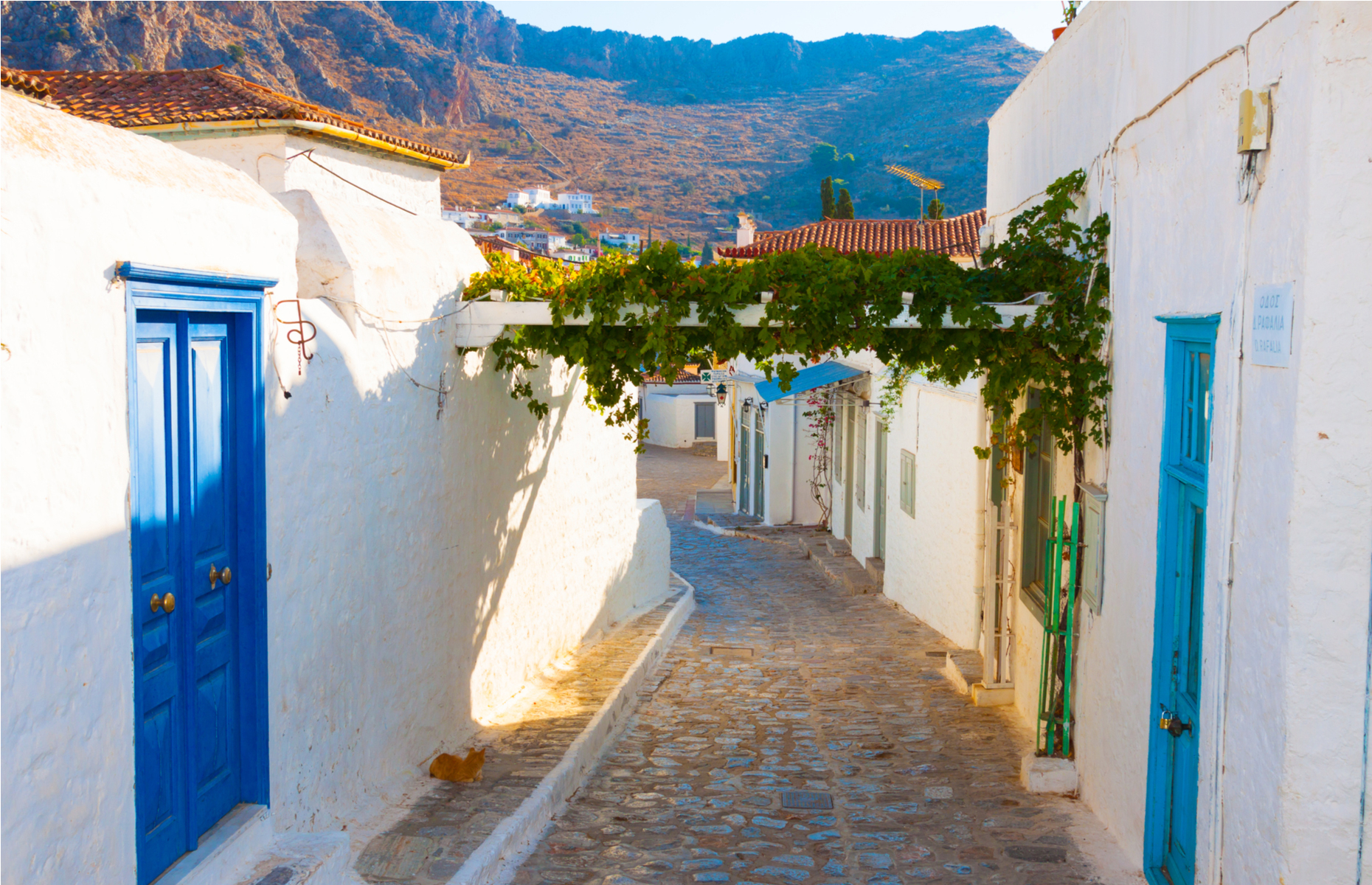 A street in Hydra island, Greece