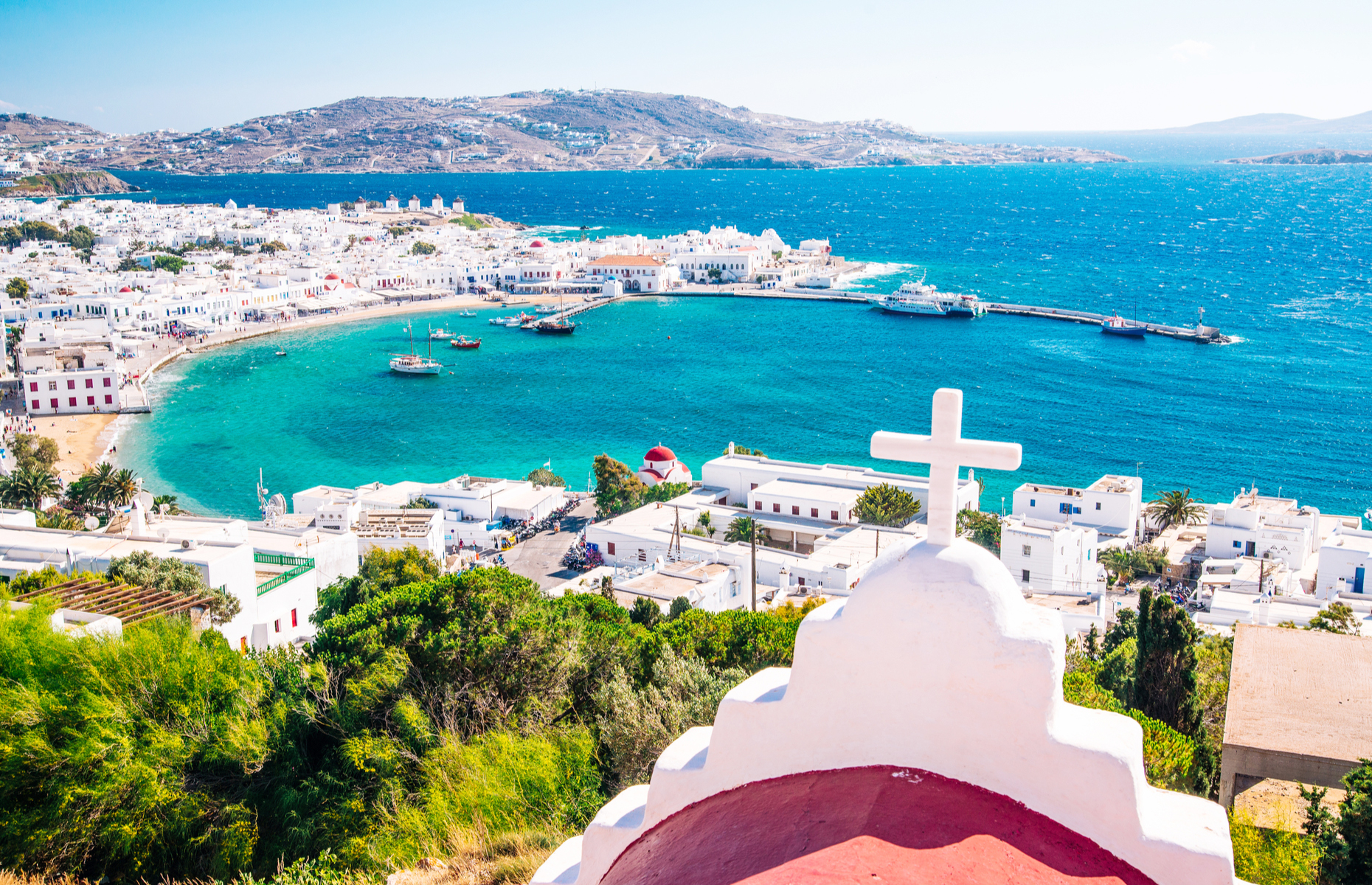 View of Mykonos island, Greece