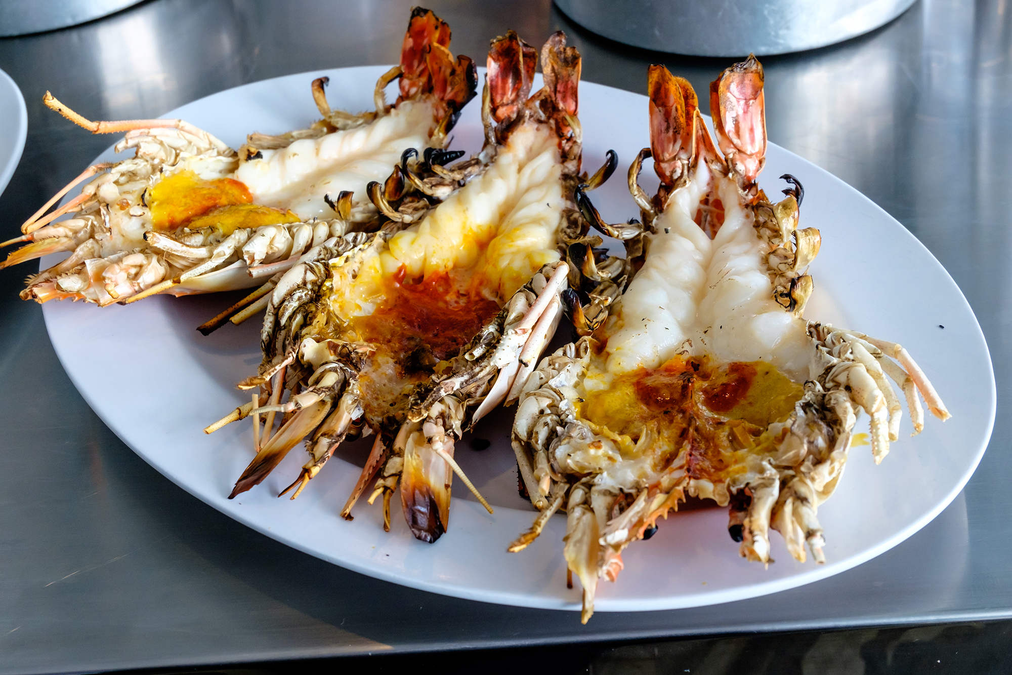 Grilled prawns