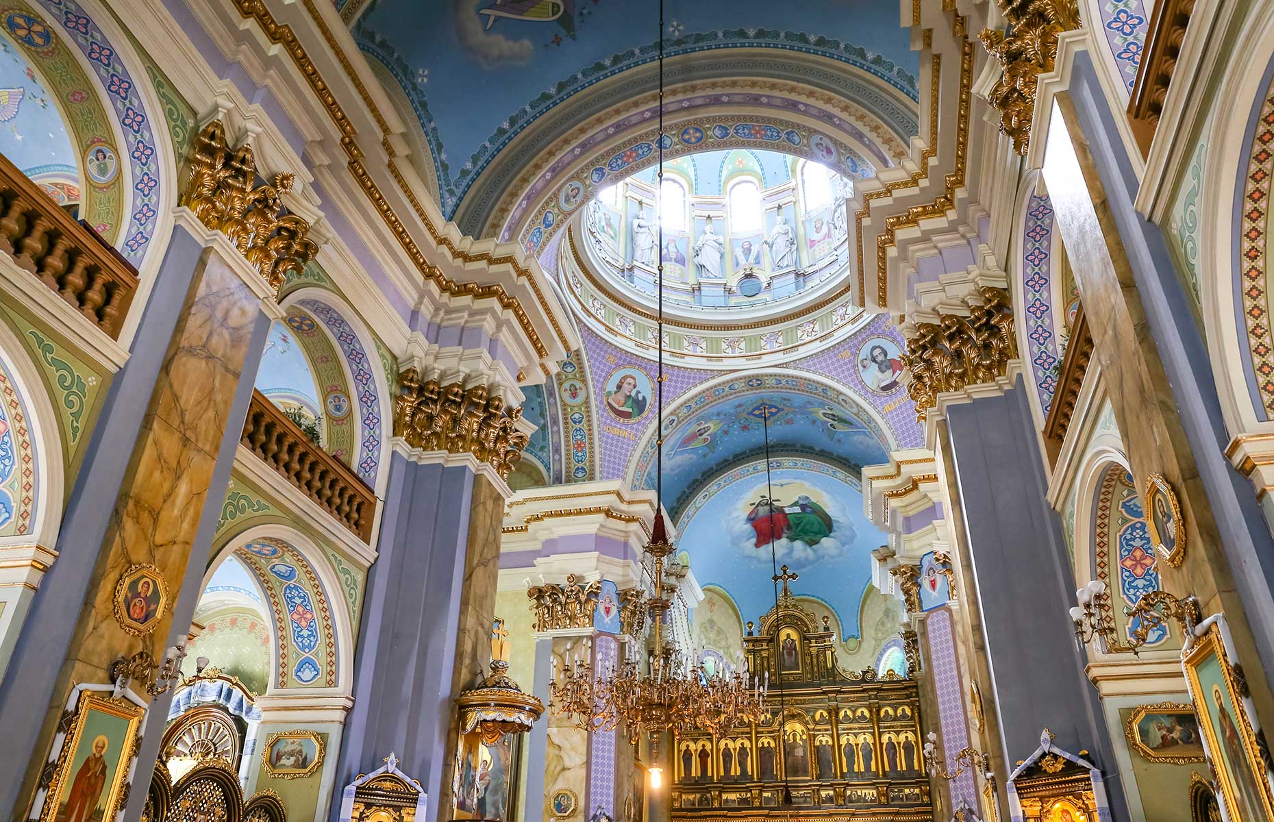 The interior of the Transfiguration Church, Lviv