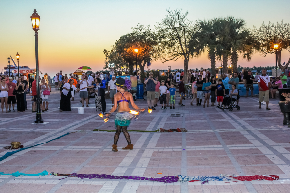 Mallory Square sunset party, Florida