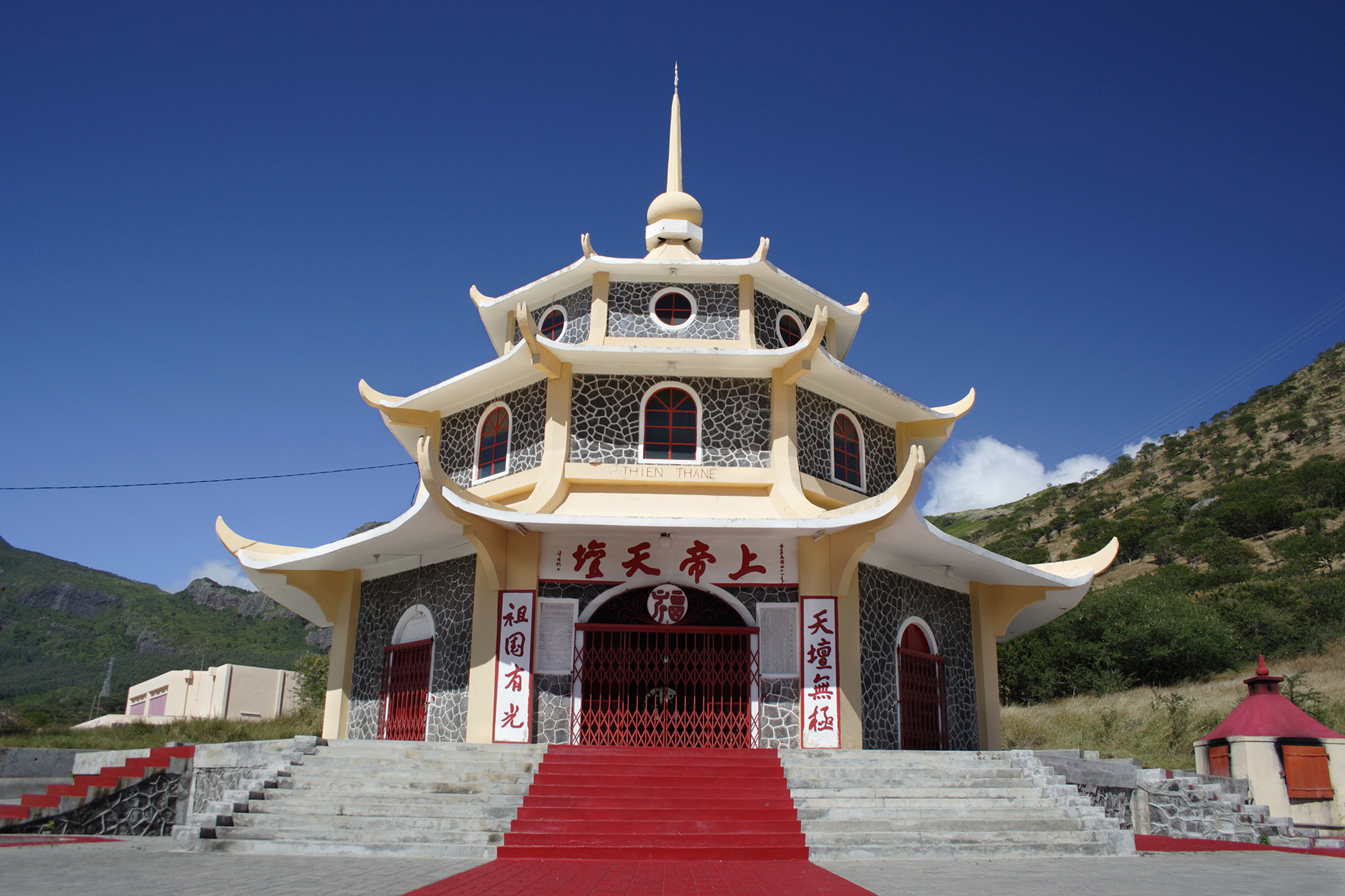 Chinese pagoda in Port Louis, Mauritius