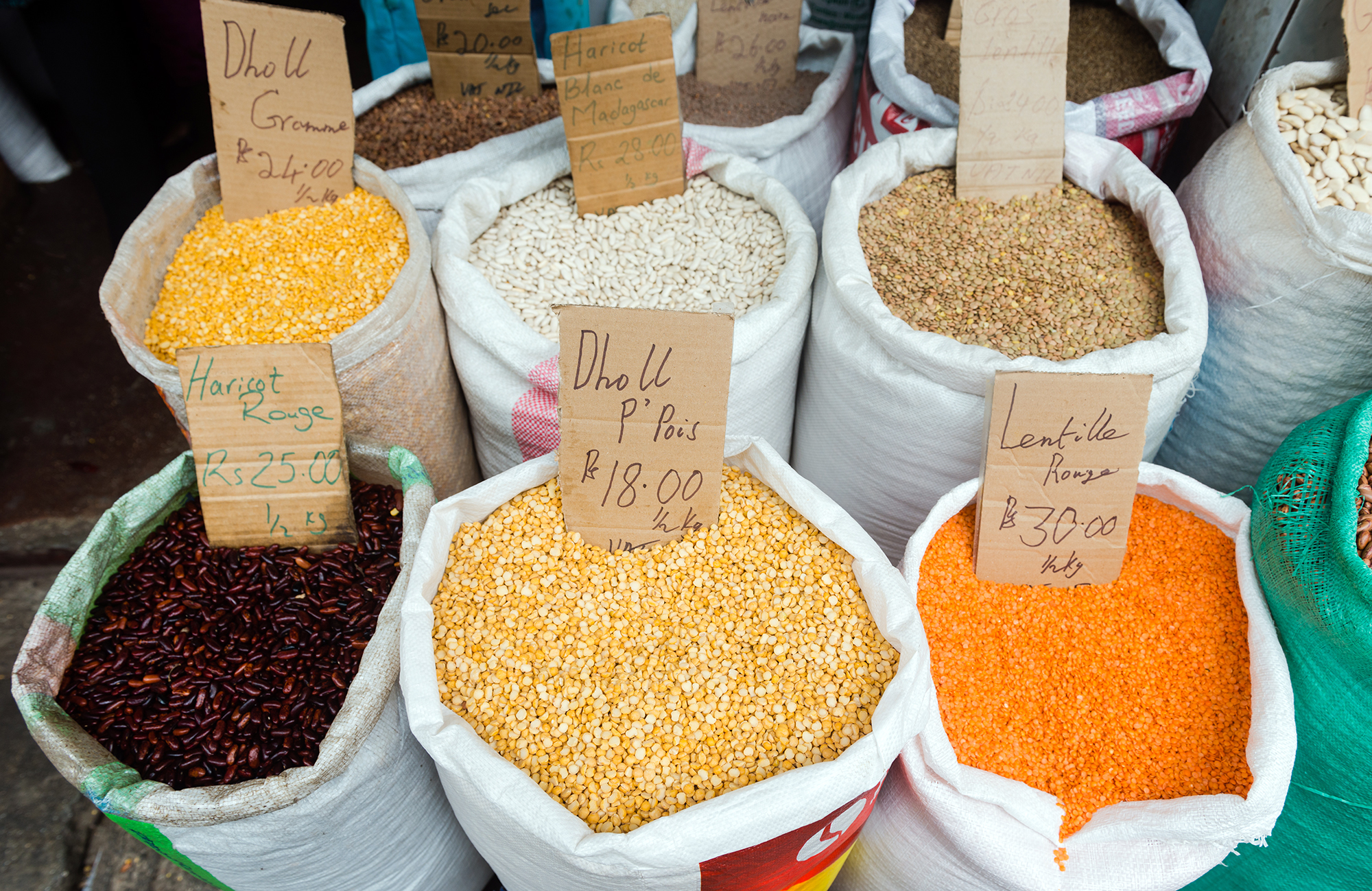 Food market in Mauritius