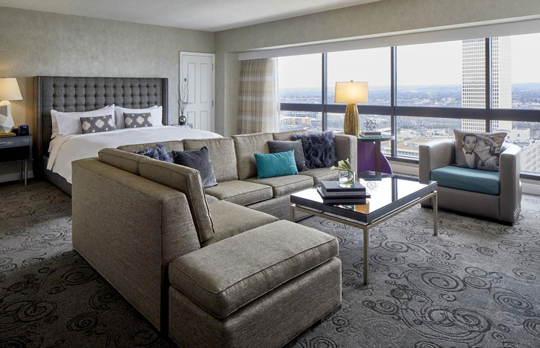 A suite at the Renaissance Nashville Hotel 