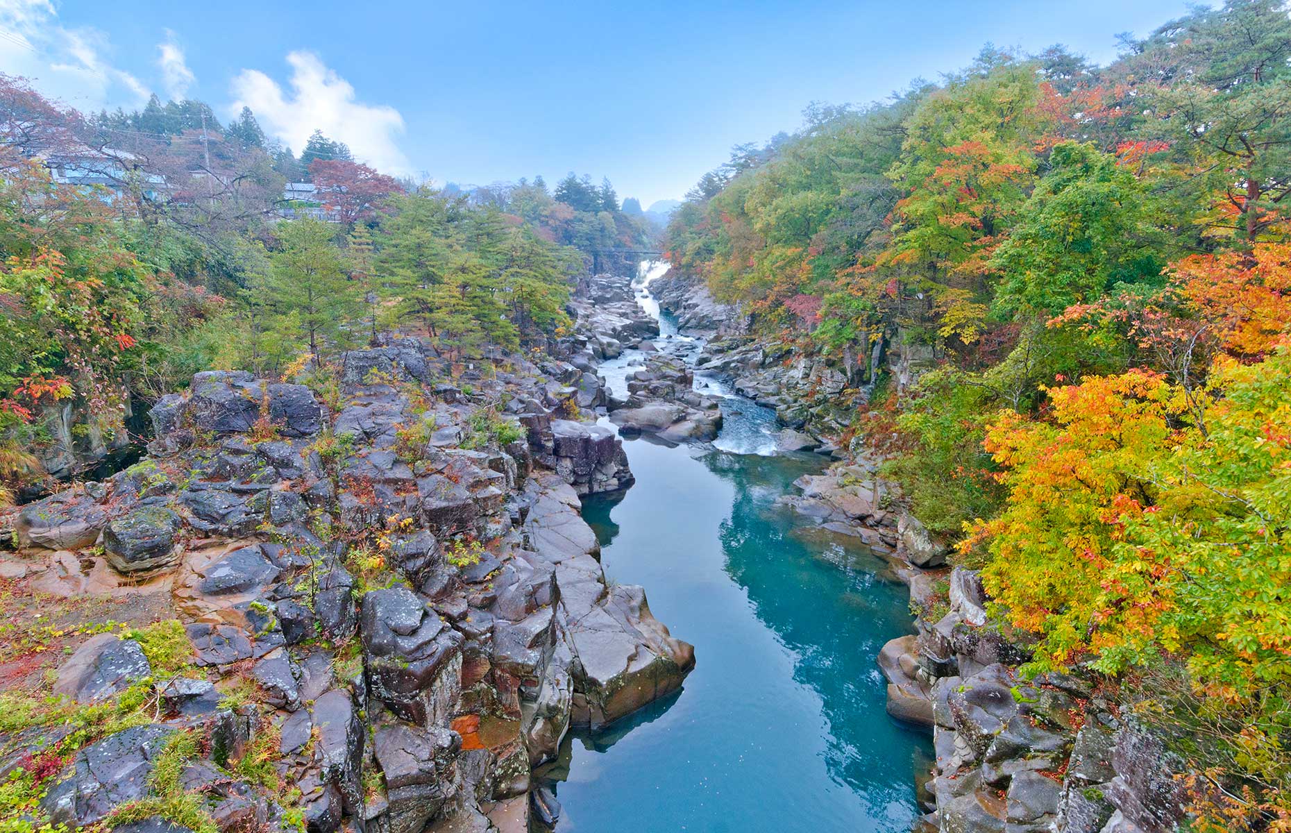 Genbikei gorge in northern Japan