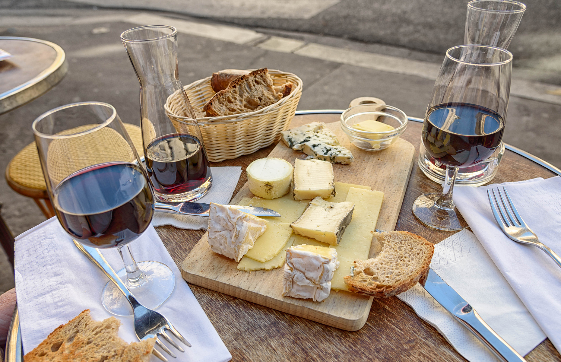 Cheese and wine in Paris