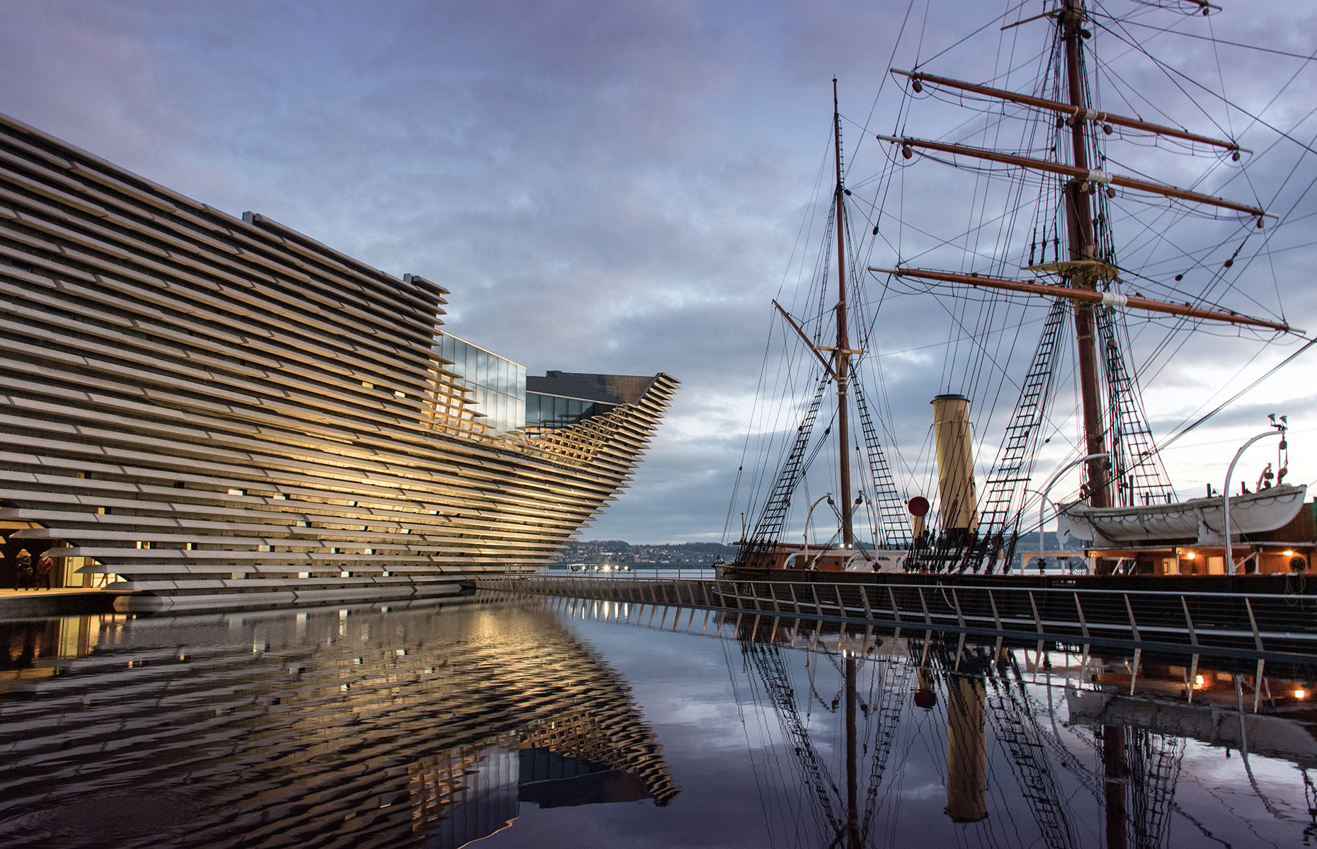 Dundee's waterfront with the RRS Discovery and the V&A Dundee museum (Image: Robin MacGregor/Shutterstock)