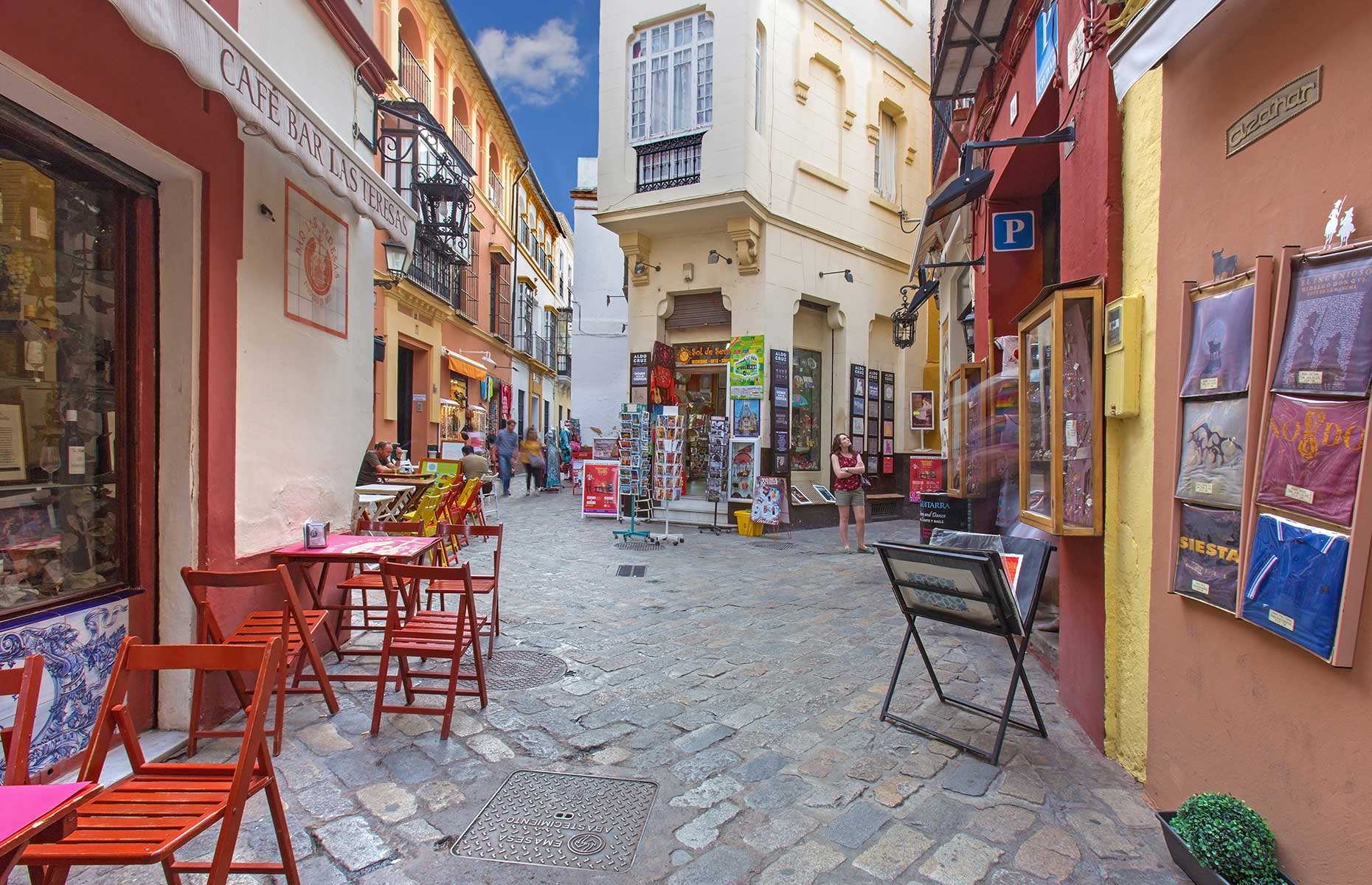 Santa Cruz in Seville offer tiny backstreets and pretty squares