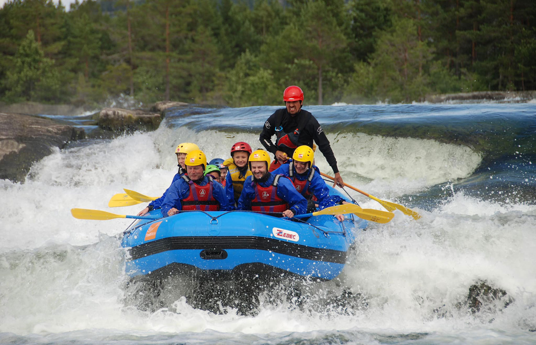 Rafting on the River Otra, south Norwayy