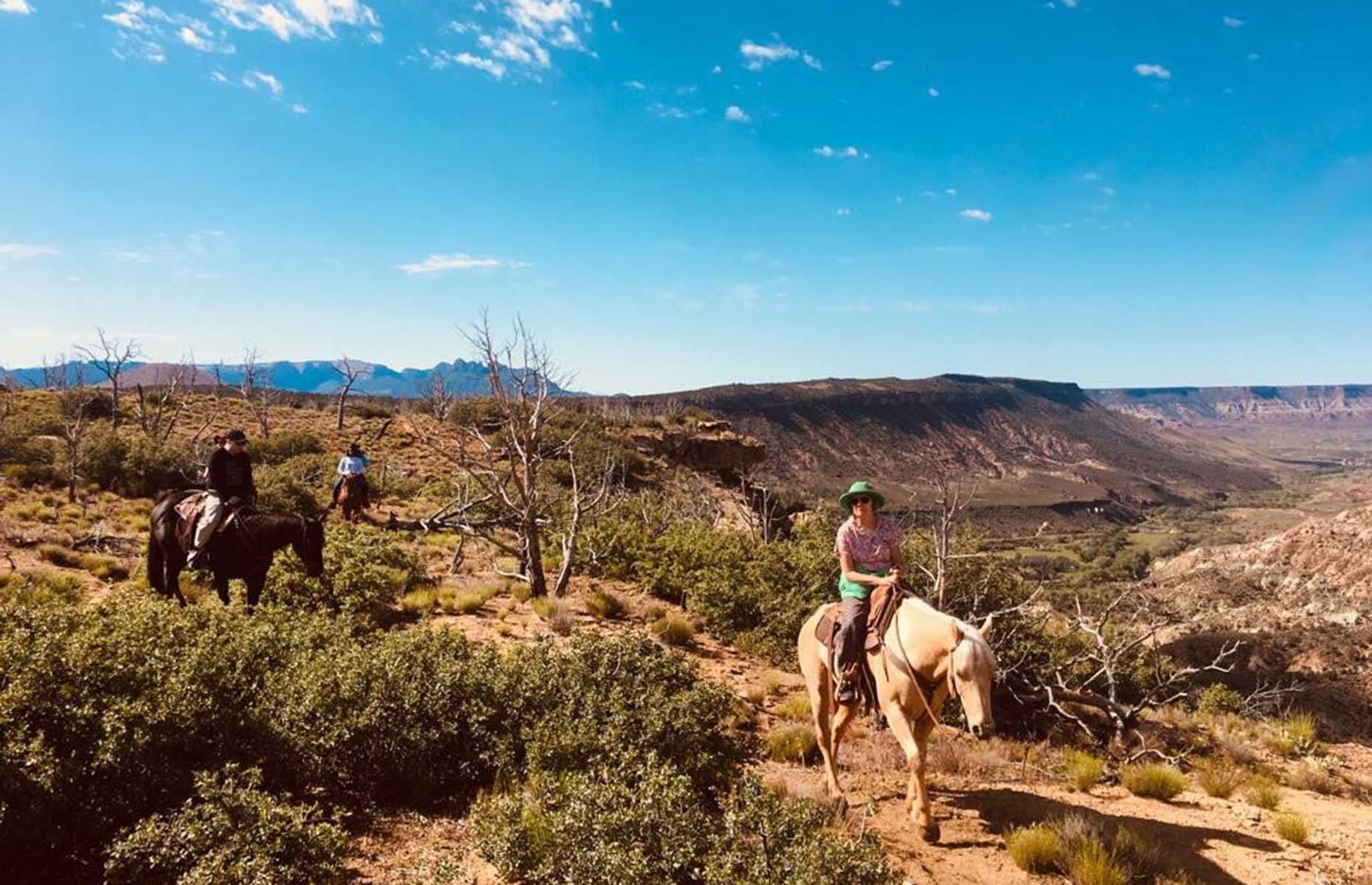 Horseback riding in the Kolob Terrace, Utah