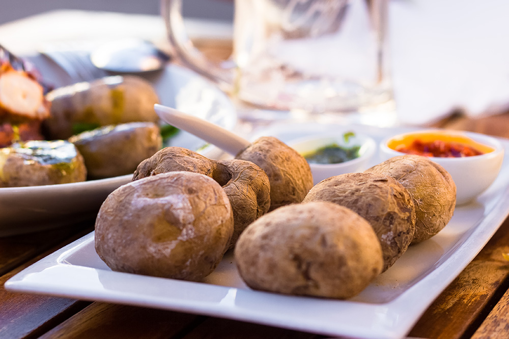 Traditional wrinkled potatoes, Tenerife