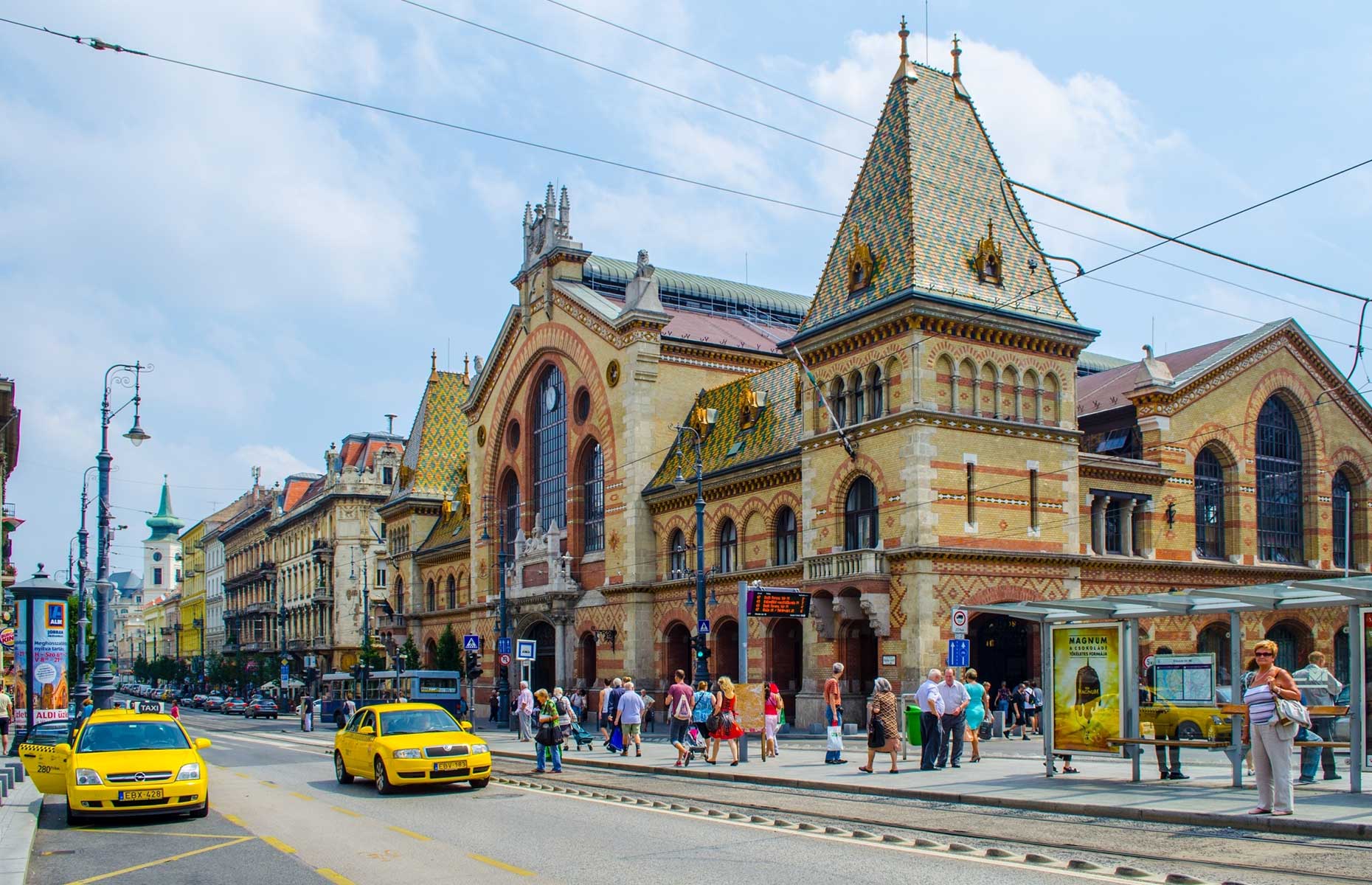 Taxi's in Budapest are usually a bright yellow colour