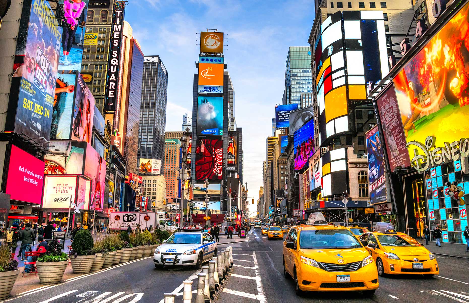 New York taxi in Times Square