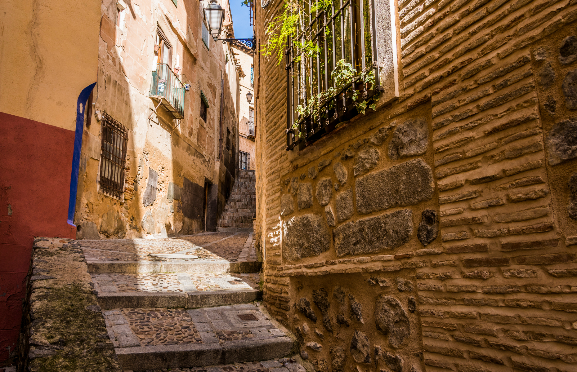 Cobbled streets in Toledo