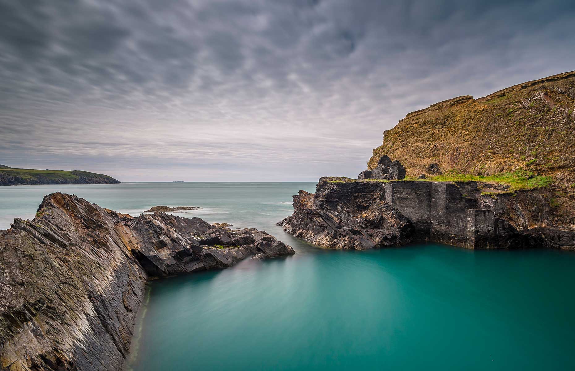 The Blue Lagoon on the Pembrokeshire coast, is part of the Wales Coastal Path