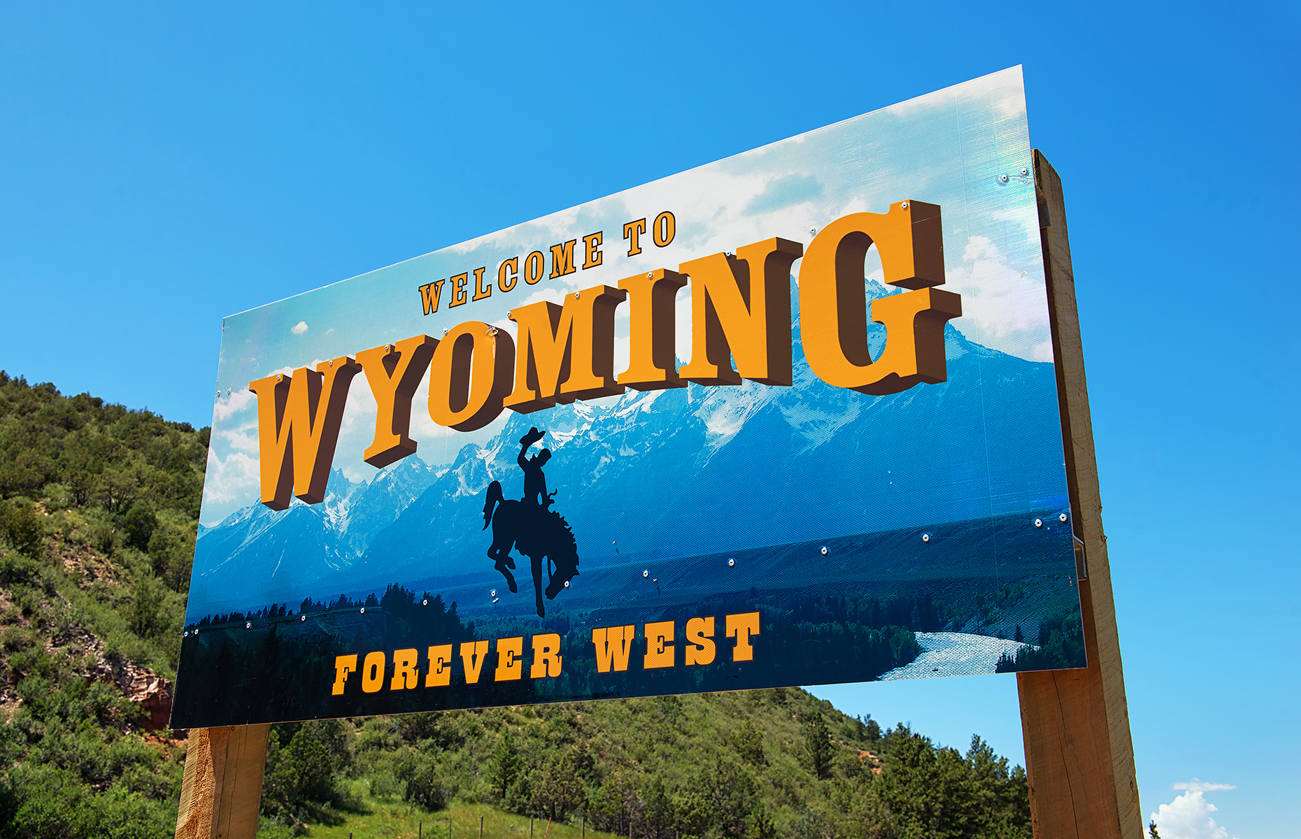 Wyoming state sign