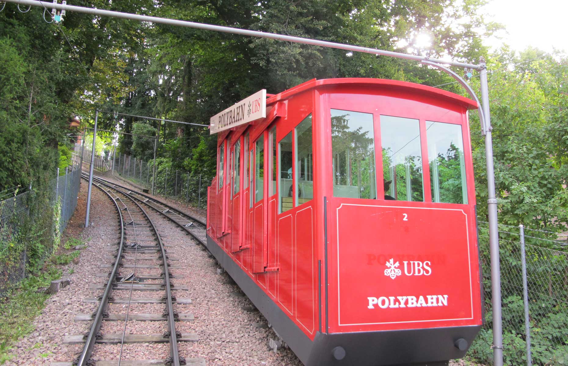 Zurich's funicular known as the Polybahn